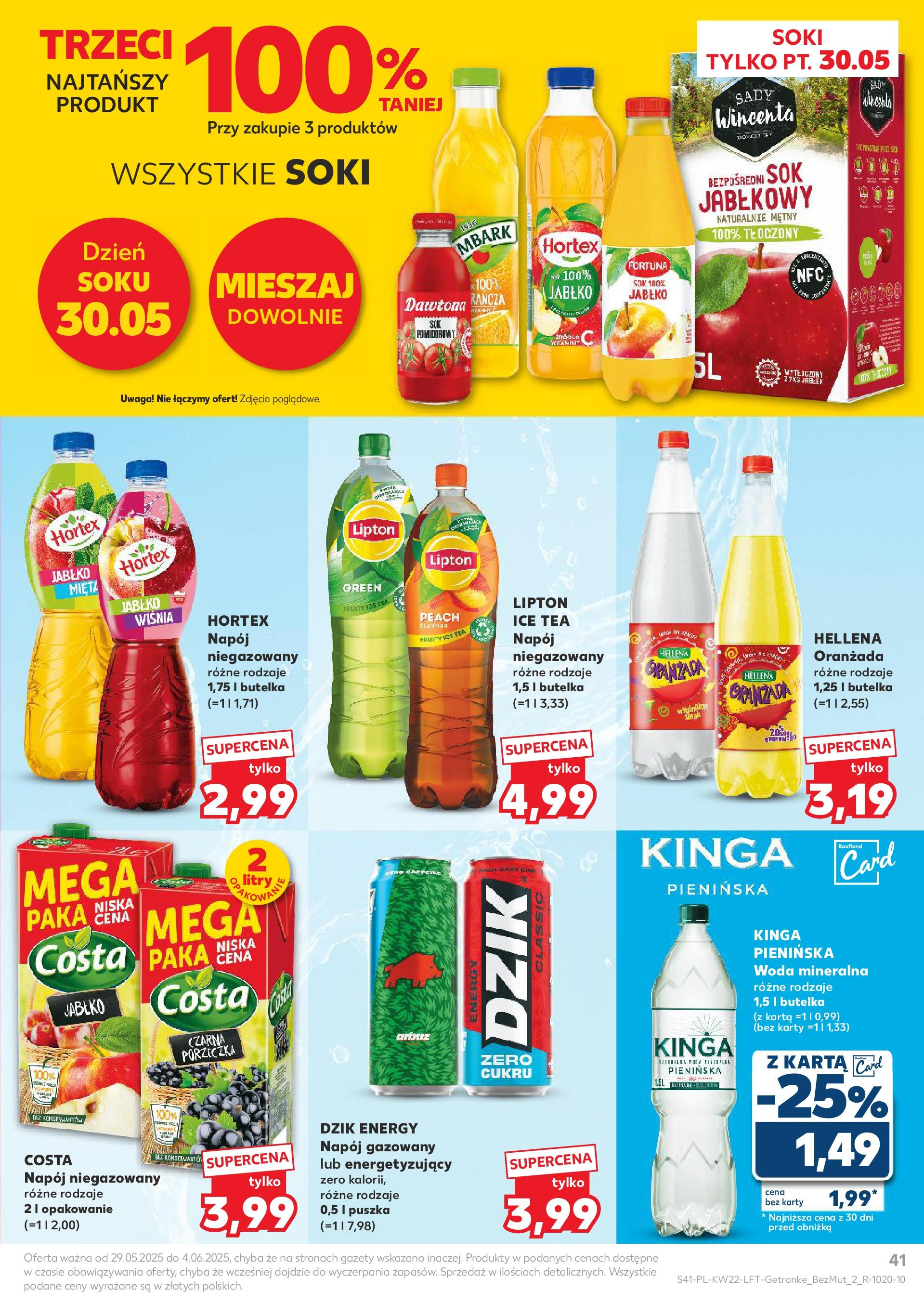Kaufland gazetka od 29.05.2025 - od jutra PDF | Strona: 41 | Produkty: Arbuz, Oranżada hellena, Mięta, Sok