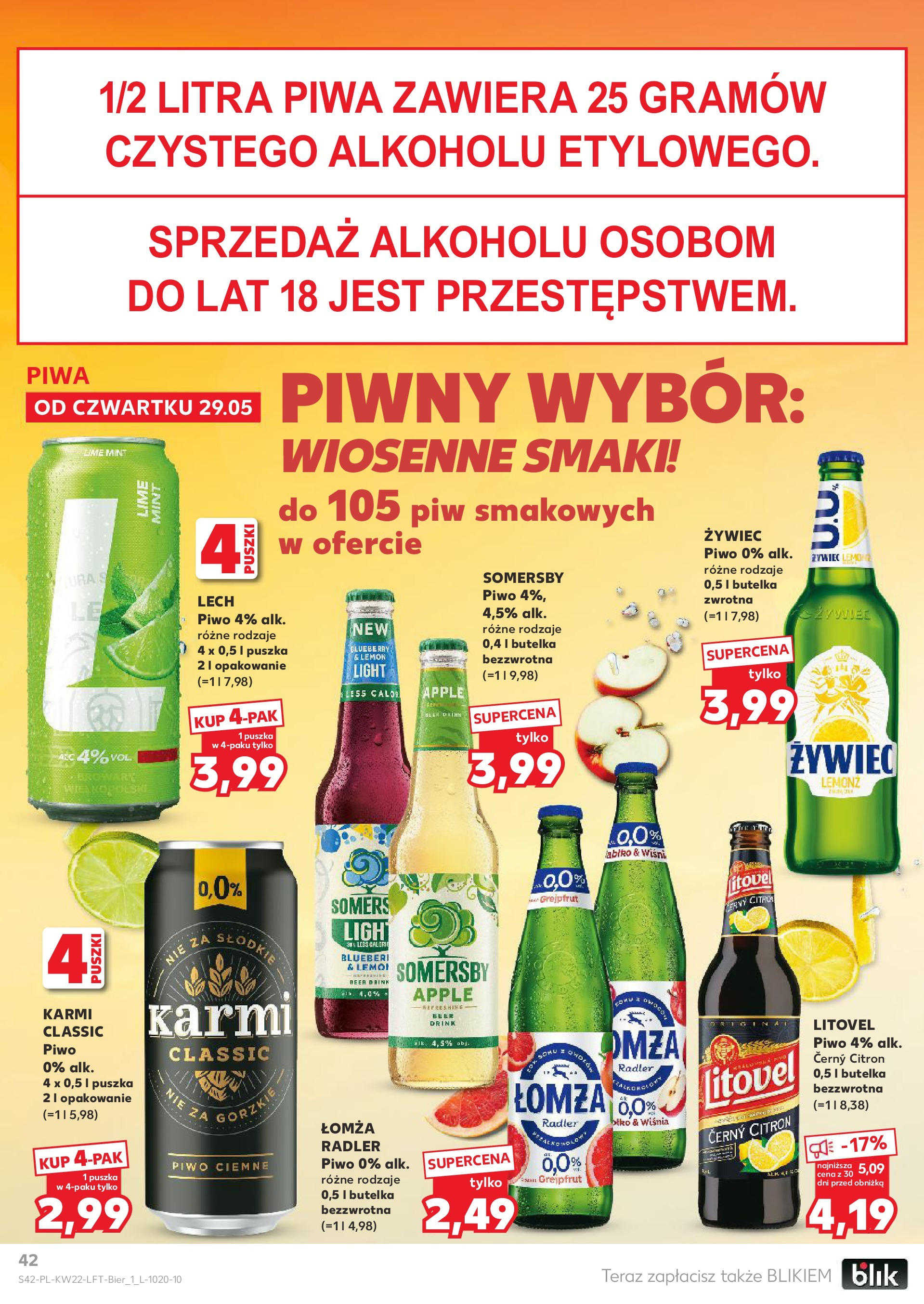 Kaufland gazetka od 29.05.2025 - od jutra PDF | Strona: 42 | Produkty: Piwo, Somersby, Grejpfrut