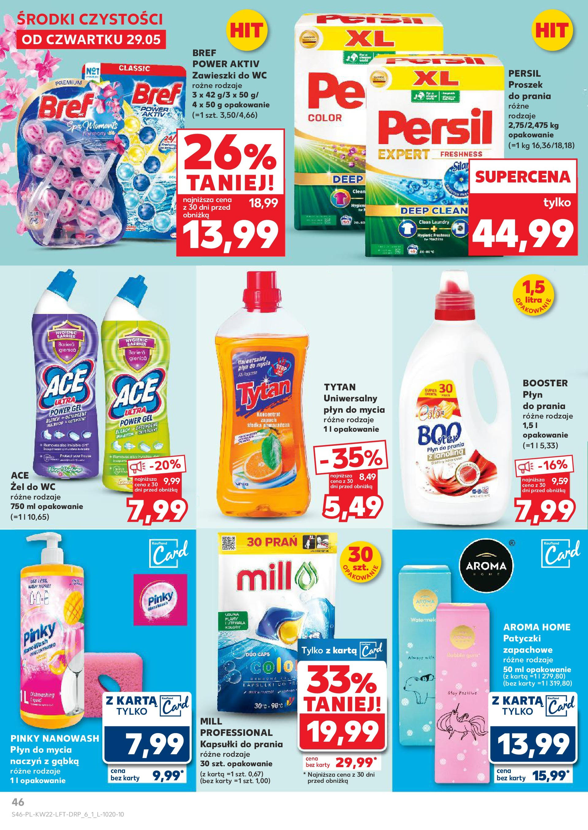 Kaufland gazetka od 29.05.2025 - od jutra PDF | Strona: 46 | Produkty: Kapsułki do prania, Gąbka, Detergent, Płyn do mycia naczyń