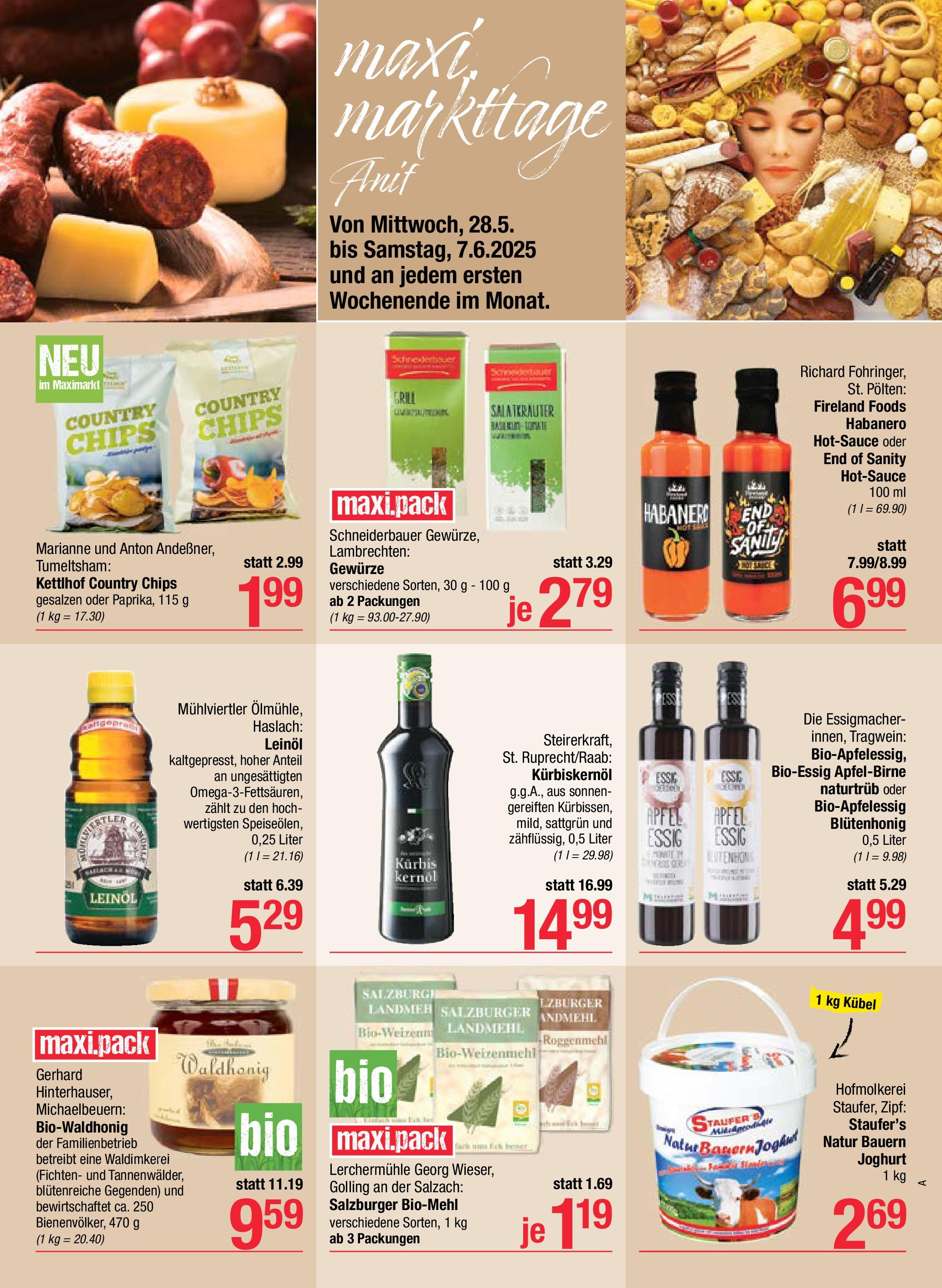 Maximarkt Das Beste aus Österreich - Anif von 28.05.2025 - Aktuelle Angebote | Seite: 5 | Produkte: Chips, Gewürze, Kürbis, Grill