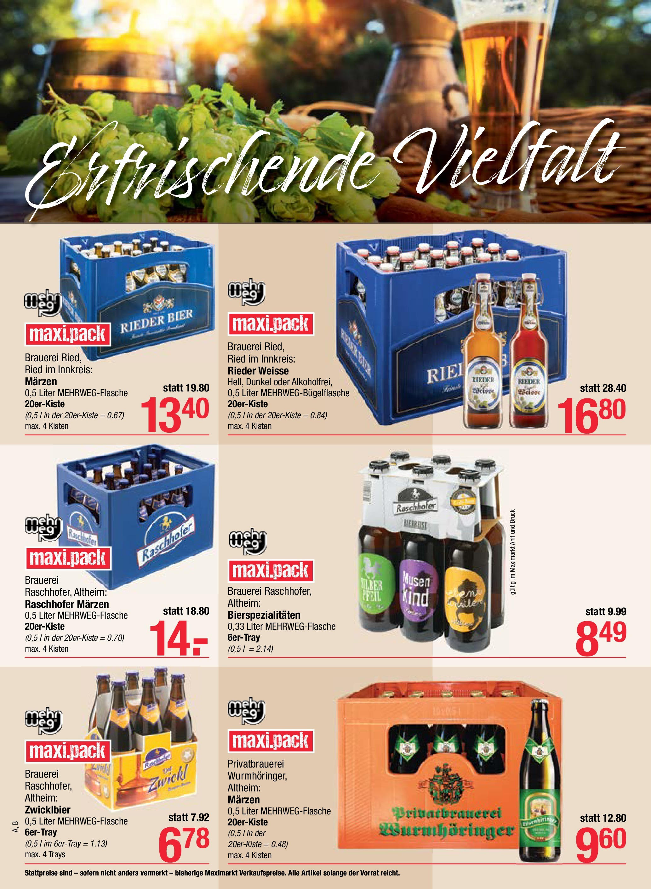 Maximarkt Das Beste aus Österreich - Bruck An Der Glocknerstraße von 28.05.2025 - Aktuelle Angebote | Seite: 6 | Produkte: Bier