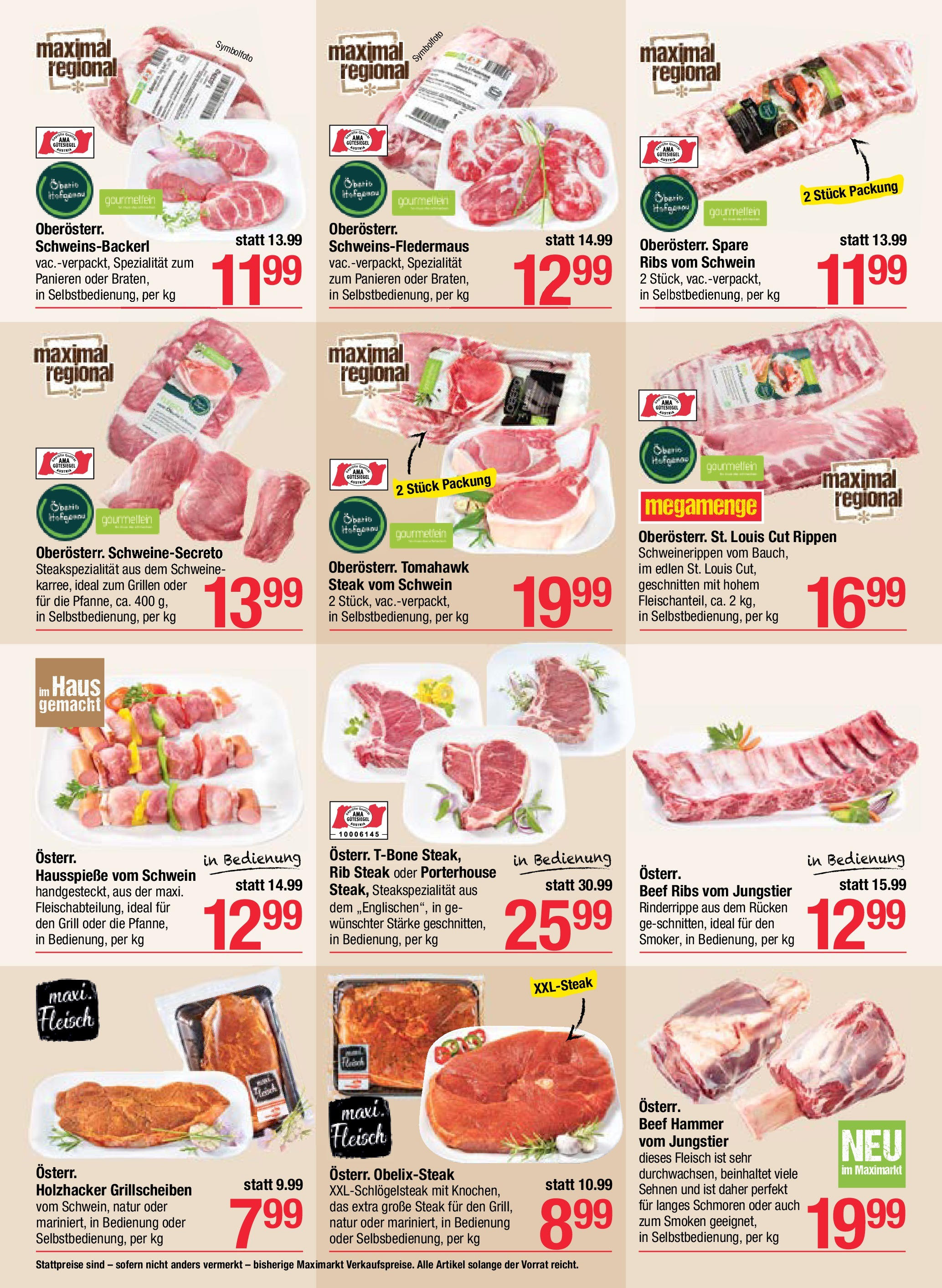 Maximarkt Das Beste aus Österreich - Bruck An Der Glocknerstraße von 28.05.2025 - Aktuelle Angebote | Seite: 8 | Produkte: Grill