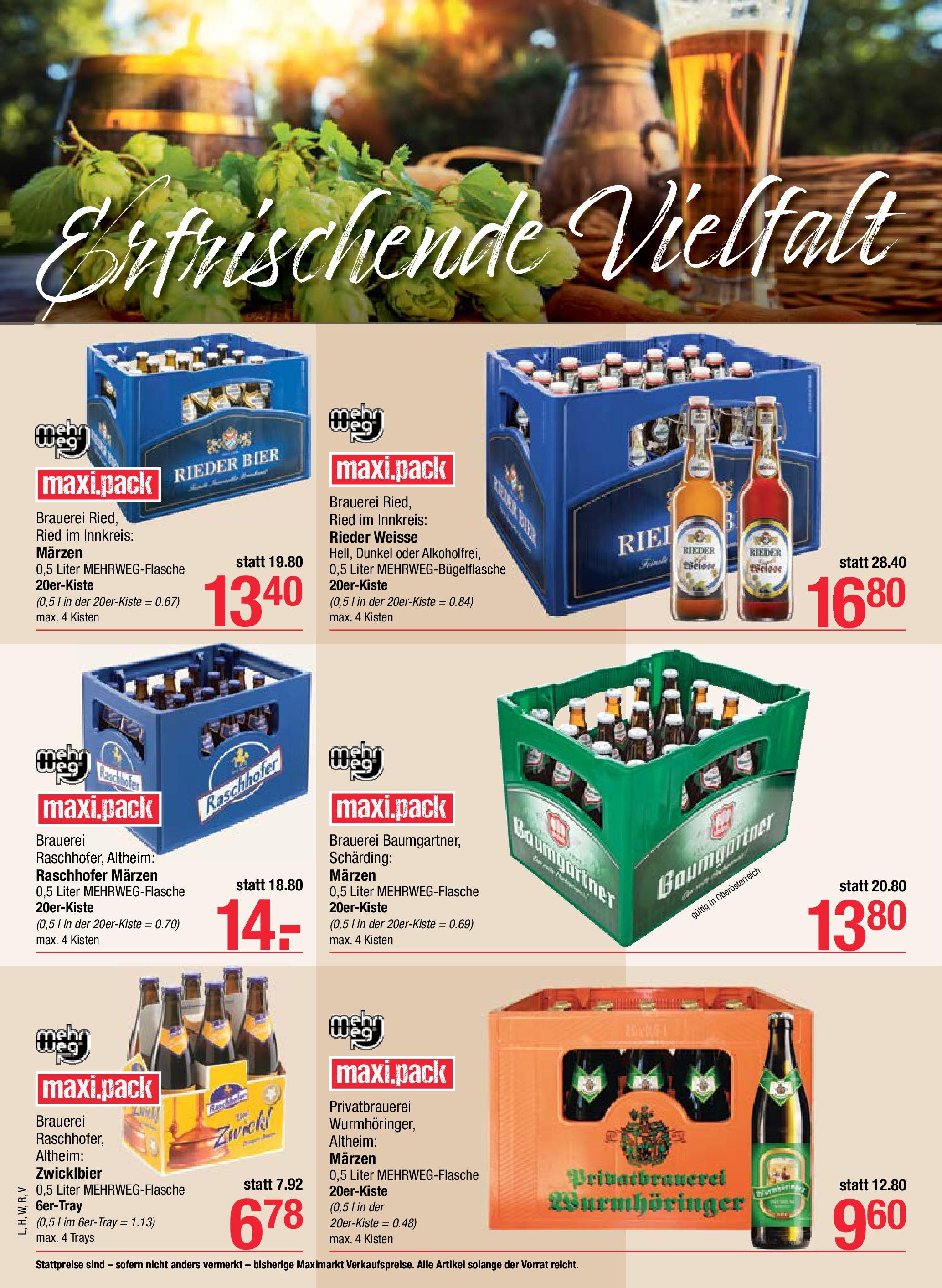 Maximarkt Das Beste aus Österreich - Haid, Linz, Wels von 28.05.2025 - Aktuelle Angebote | Seite: 6 | Produkte: Bier