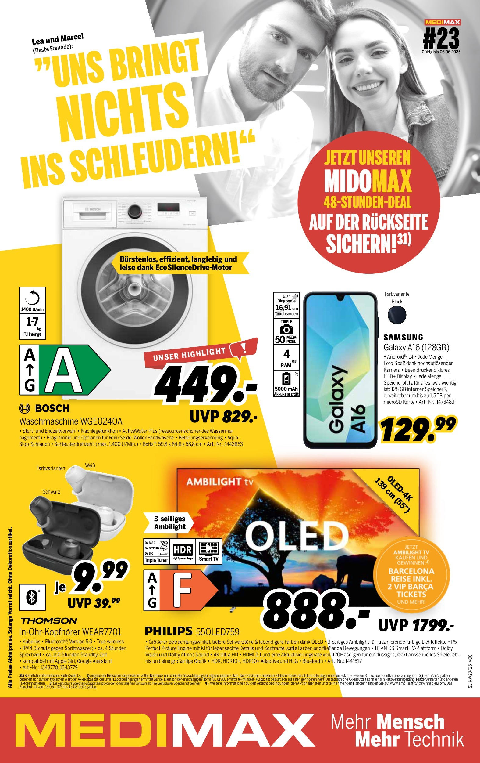 Medimax - MEDIMAX: Aktuelle Angebote (ab 29.05.2025) zum Blättern | Seite: 1 | Produkte: Philips, Samsung, Smart TV, Apple
