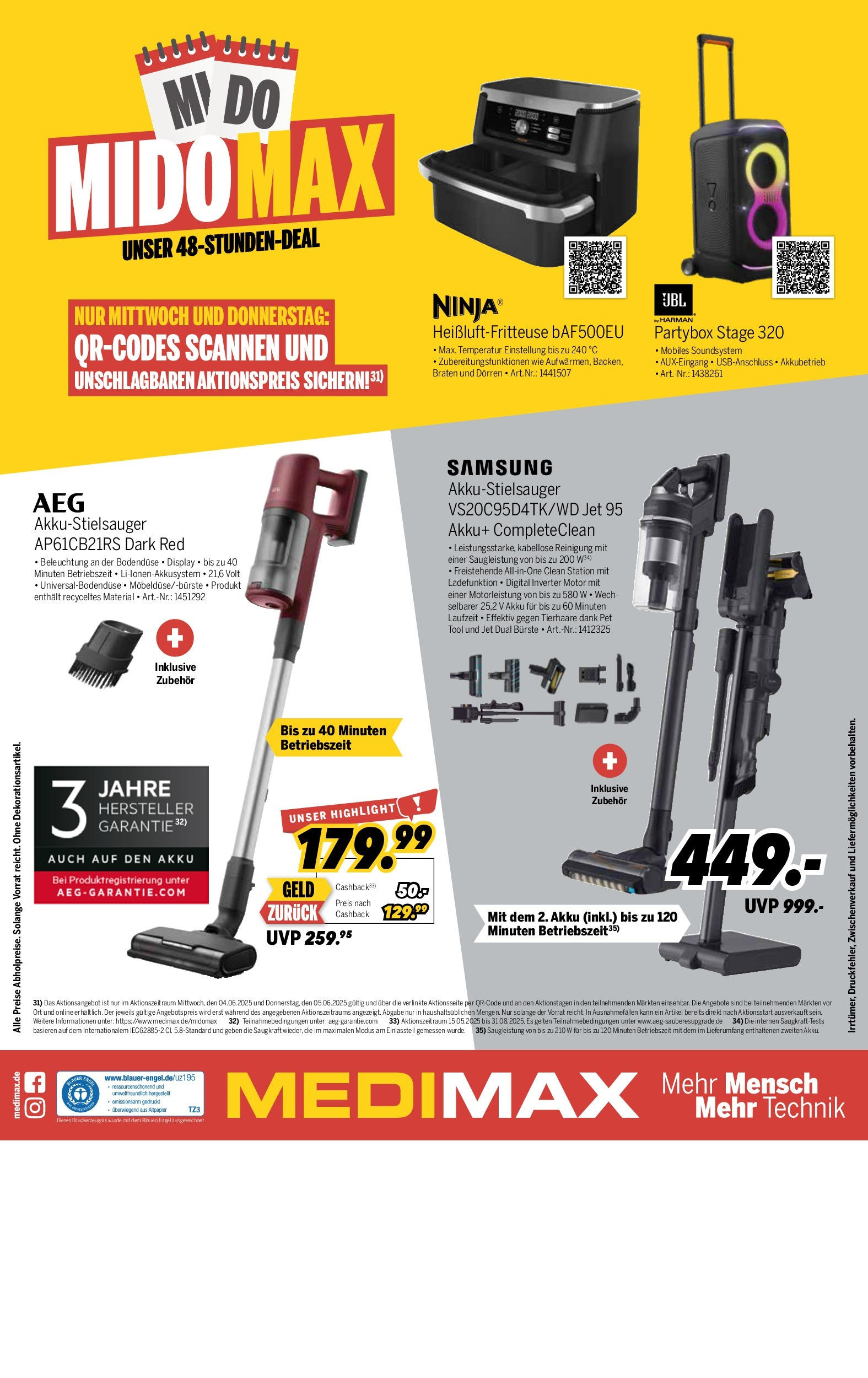 Medimax - MEDIMAX: Aktuelle Angebote (ab 29.05.2025) zum Blättern | Seite: 12 | Produkte: AEG, Samsung, Bürste, Soundsystem