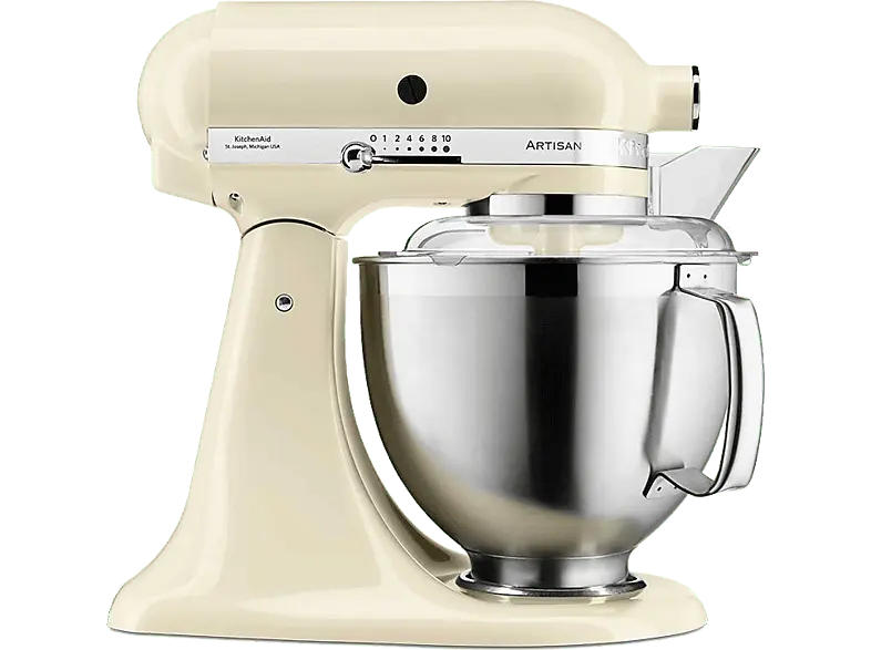 Kitchen Aid 5 KSM 185 PSEAC Artisan Küchenmaschine Creme (Rührschüsselkapazität: 4,8 l, 300 Watt)