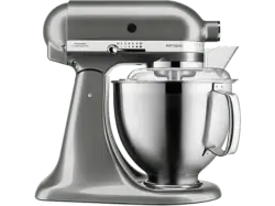 Kitchen Aid 5 KSM 185 PSEMS Artisan Küchenmaschine Medaillon Silber (Rührschüsselkapazität: 4,8 l, 300 Watt)