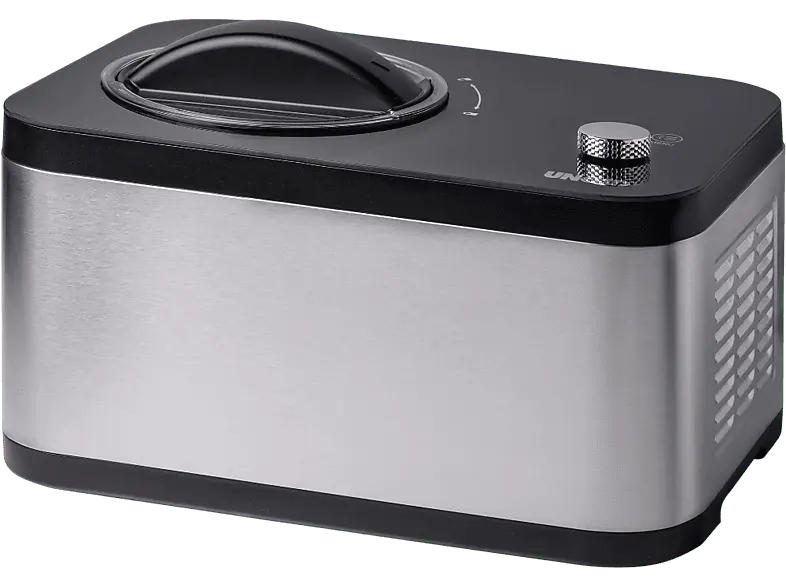 Unold 48826 EVA Eismaschine & Joghurtbereiter (120 Watt, 1,5 l, Silber)
