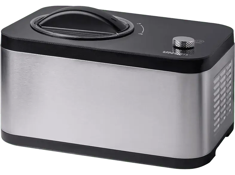 Unold 48826 EVA Eismaschine & Joghurtbereiter (120 Watt, 1,5 l, Silber)