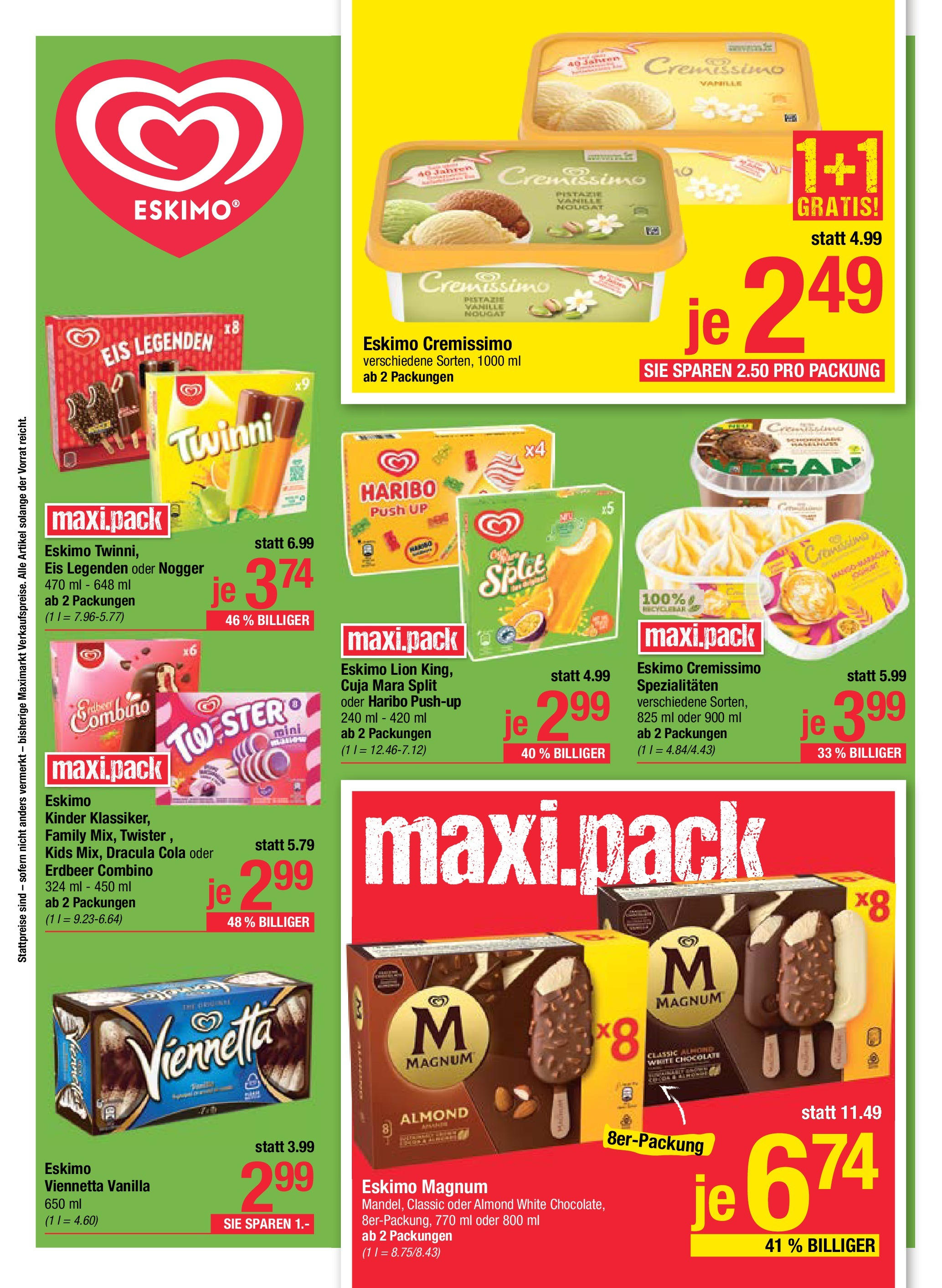 Maximarkt Haid, Linz von 02.06.2025 - Aktuelle Angebote | Seite: 10 | Produkte: Rizsliszt, Eis