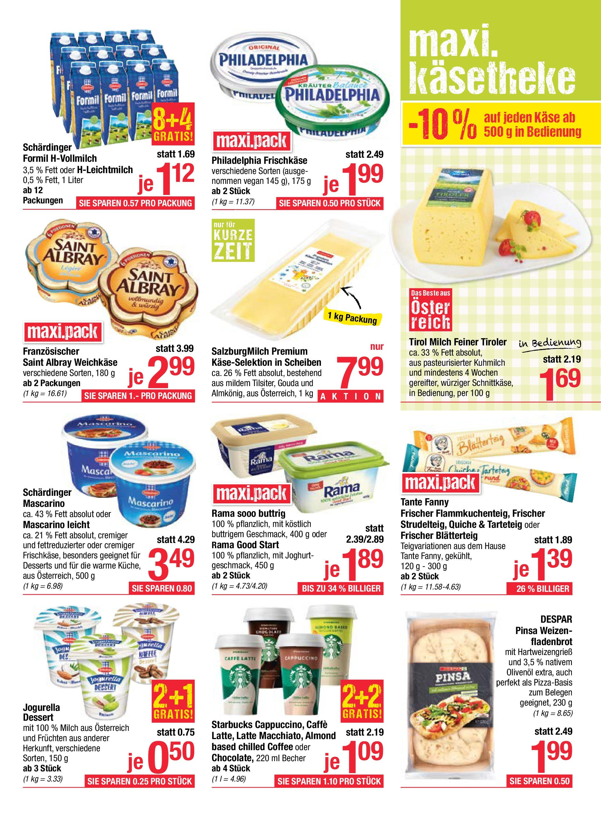 Maximarkt Haid, Linz von 02.06.2025 - Aktuelle Angebote | Seite: 11 | Produkte: Milch, Käse, Joghurt, Kaffee