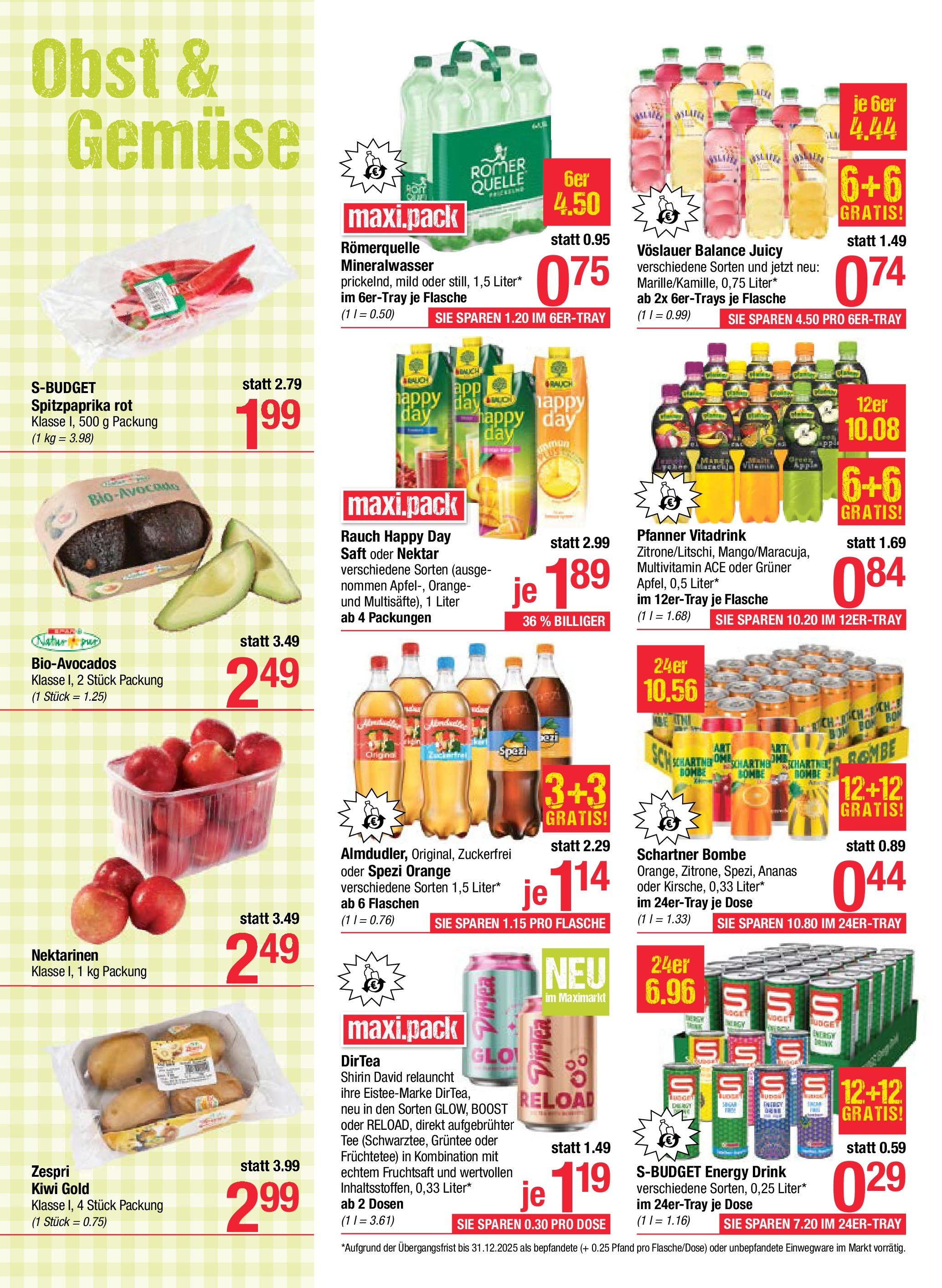Maximarkt Haid, Linz von 02.06.2025 - Aktuelle Angebote | Seite: 14 | Produkte: Obst, Saft, Tee, Ananas