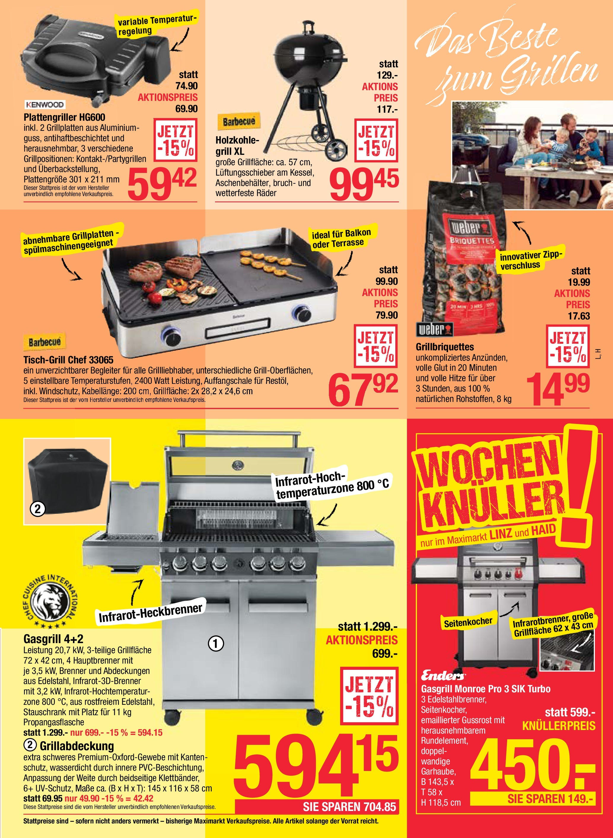 Maximarkt Haid, Linz von 02.06.2025 - Aktuelle Angebote | Seite: 9 | Produkte: Grill