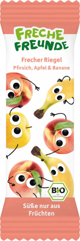 Freche Freunde Fruchtriegel Pfirsich, Apfel & Banane, ab 3 Jahren