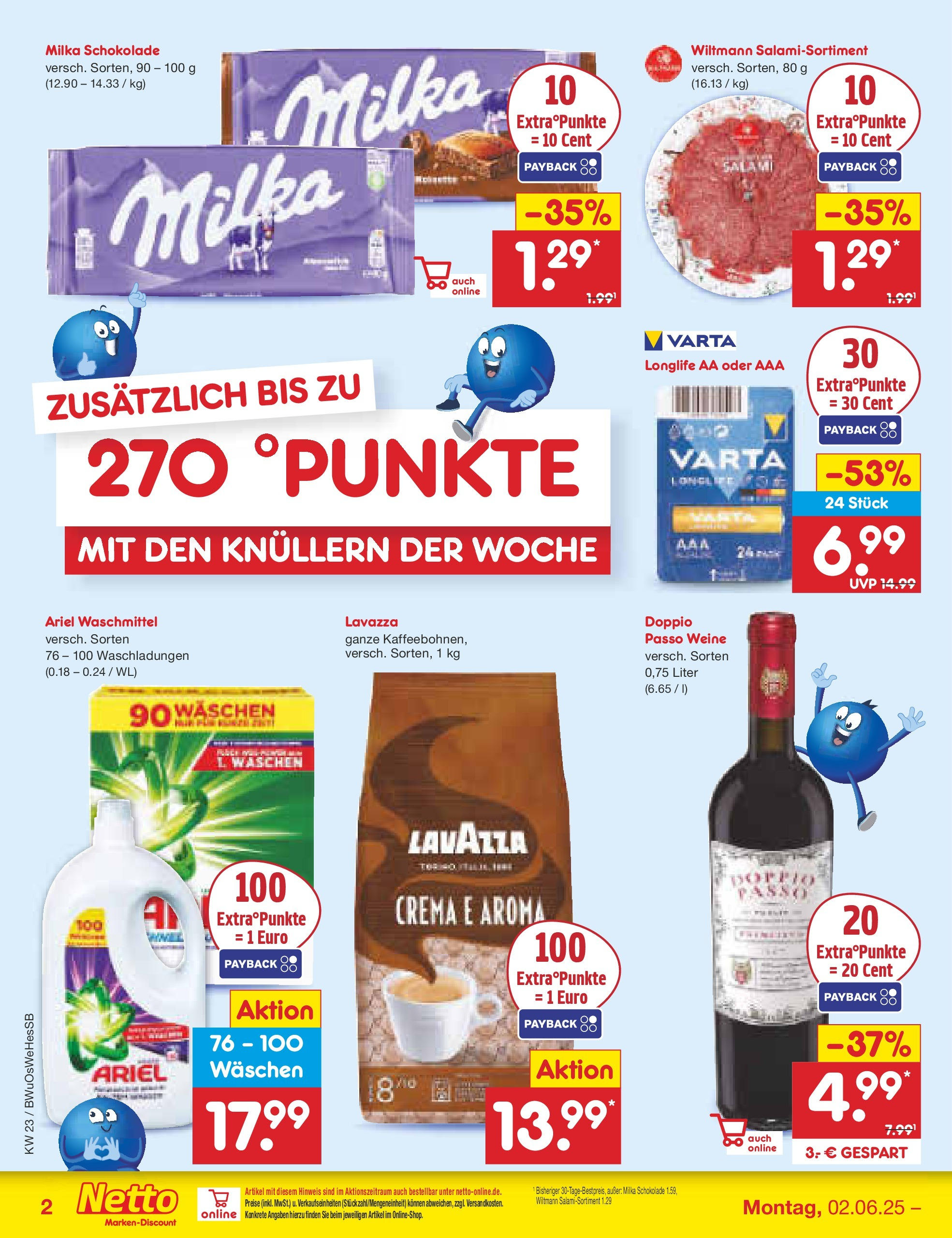 Netto Marken-Discount prospekt Witzenhausen	 (ab 01.06.2025) » Angebote | Seite: 2 | Produkte: Ariel, Schokolade, Waschmittel, Doppio Passo