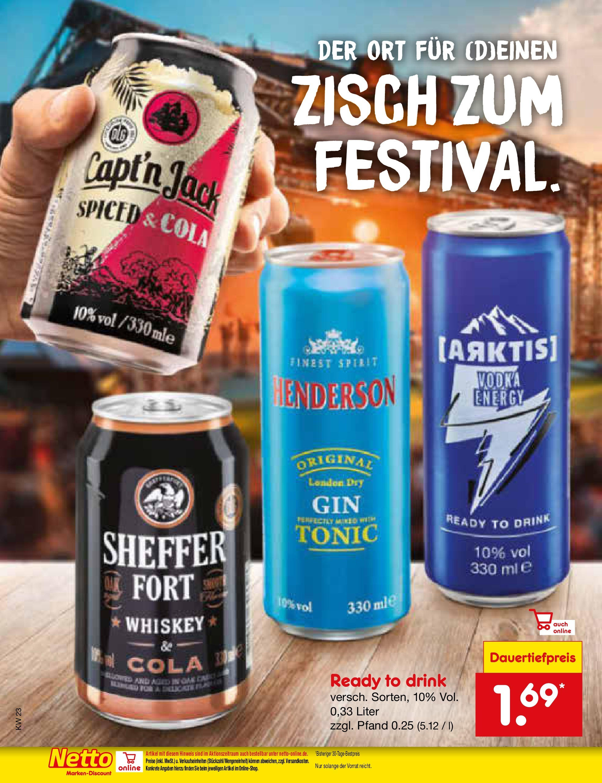 Netto Marken-Discount prospekt Berlin-Spandau (ab 01.06.2025) » Angebote | Seite: 22 | Produkte: Cola, Energy, Vodka, Gin