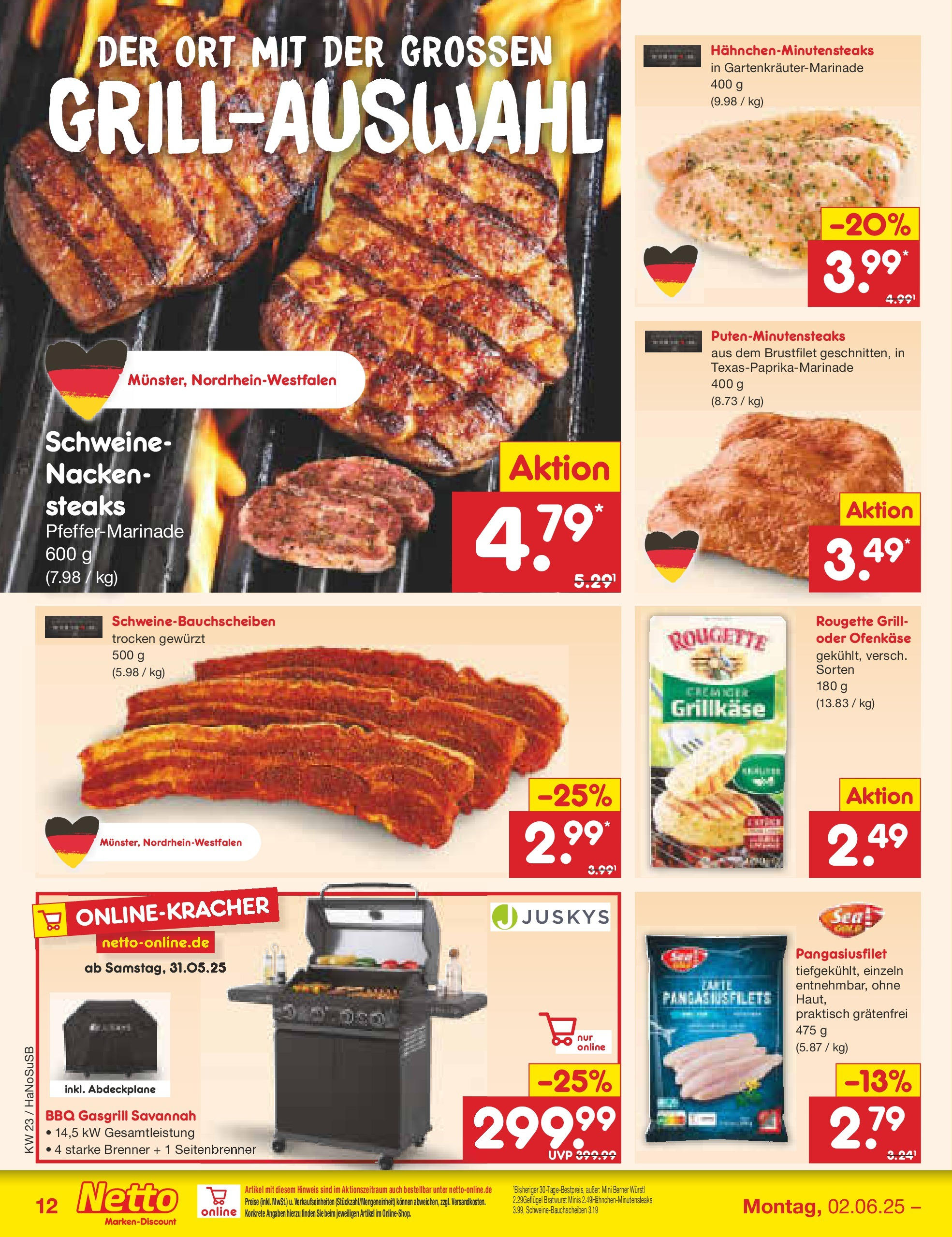 Netto Marken-Discount prospekt Schwerte-Geisecke (ab 01.06.2025) » Angebote | Seite: 14 | Produkte: Grill, Bratwurst, Wurst