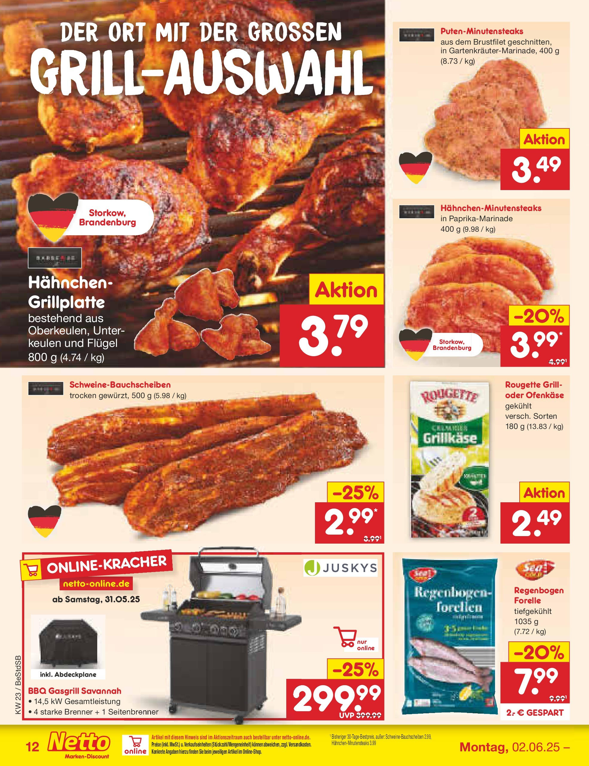 Netto Marken-Discount prospekt Berlin-Spandau (ab 01.06.2025) » Angebote | Seite: 14 | Produkte: Grill, Hahnchen