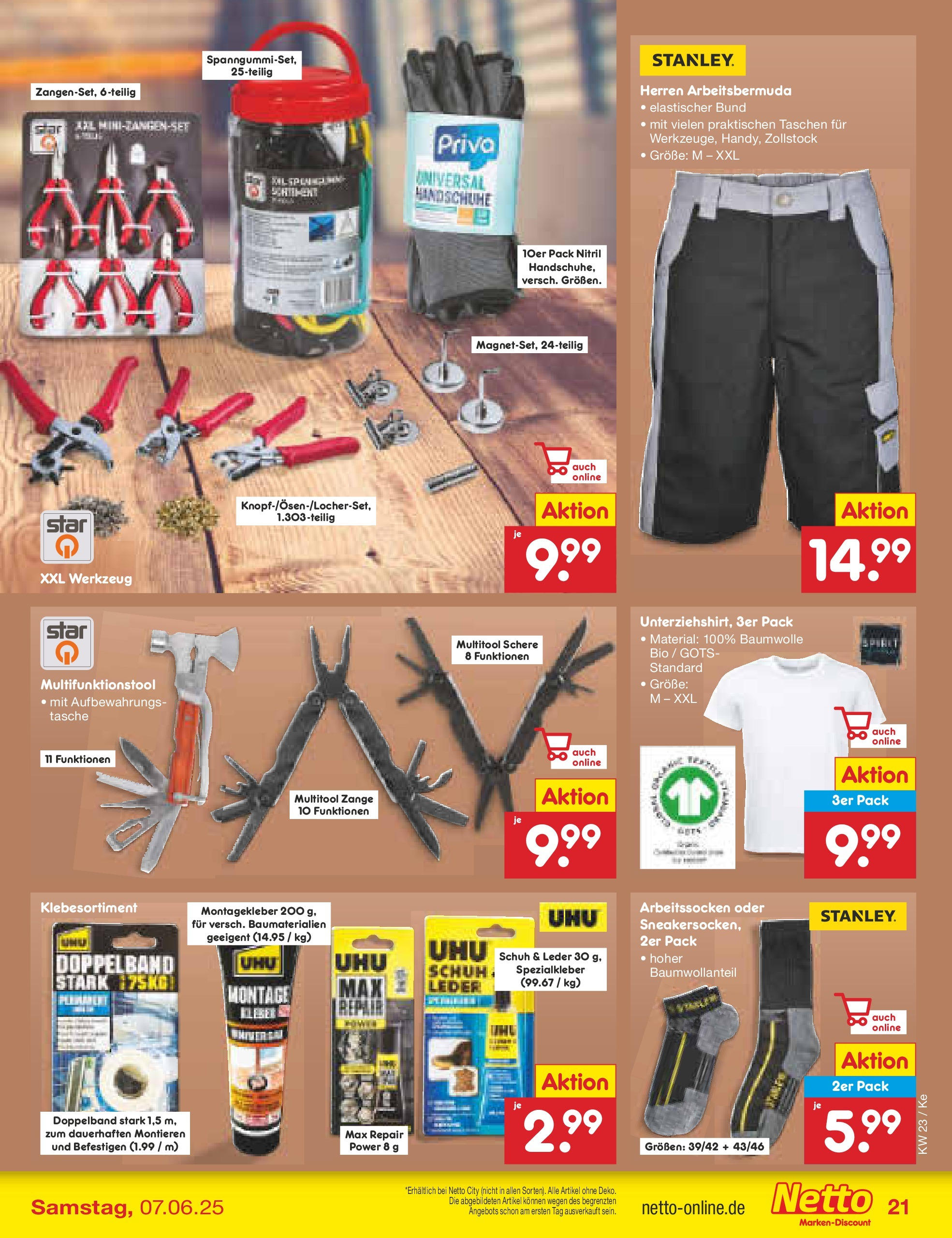 Netto Marken-Discount - Netto: Wochenangebote (ab 01.06.2025) » Angebote | Seite: 31 | Produkte: Tasche, Handschuhe