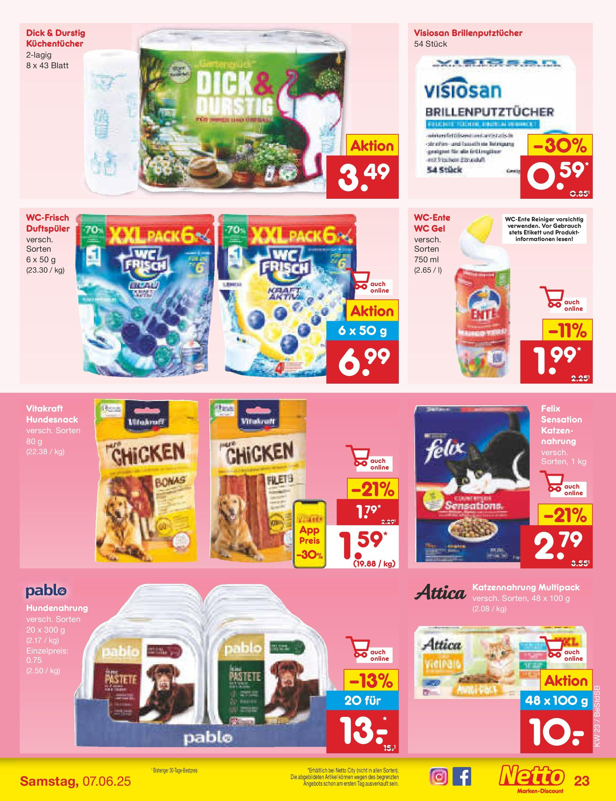 Netto Marken-Discount prospekt Berlin-Spandau (ab 01.06.2025) » Angebote | Seite: 33 | Produkte: Ente
