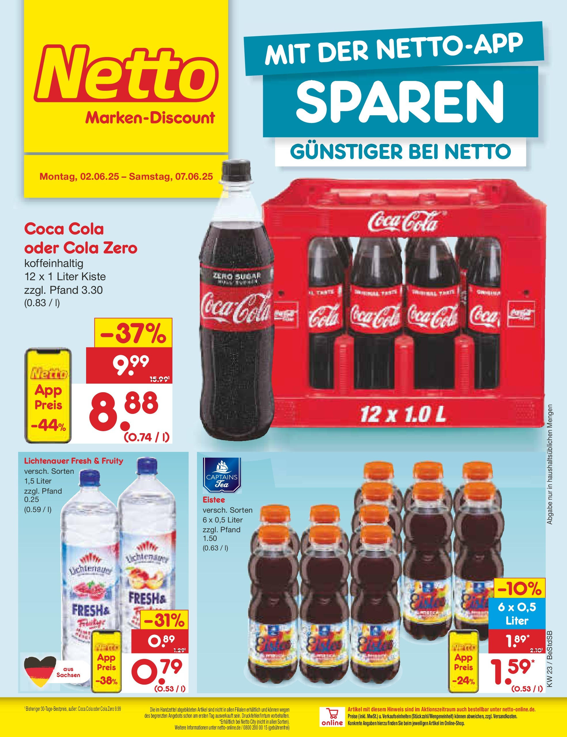 Netto Marken-Discount prospekt Berlin-Spandau (ab 01.06.2025) » Angebote | Seite: 36 | Produkte: Coca cola, Cola