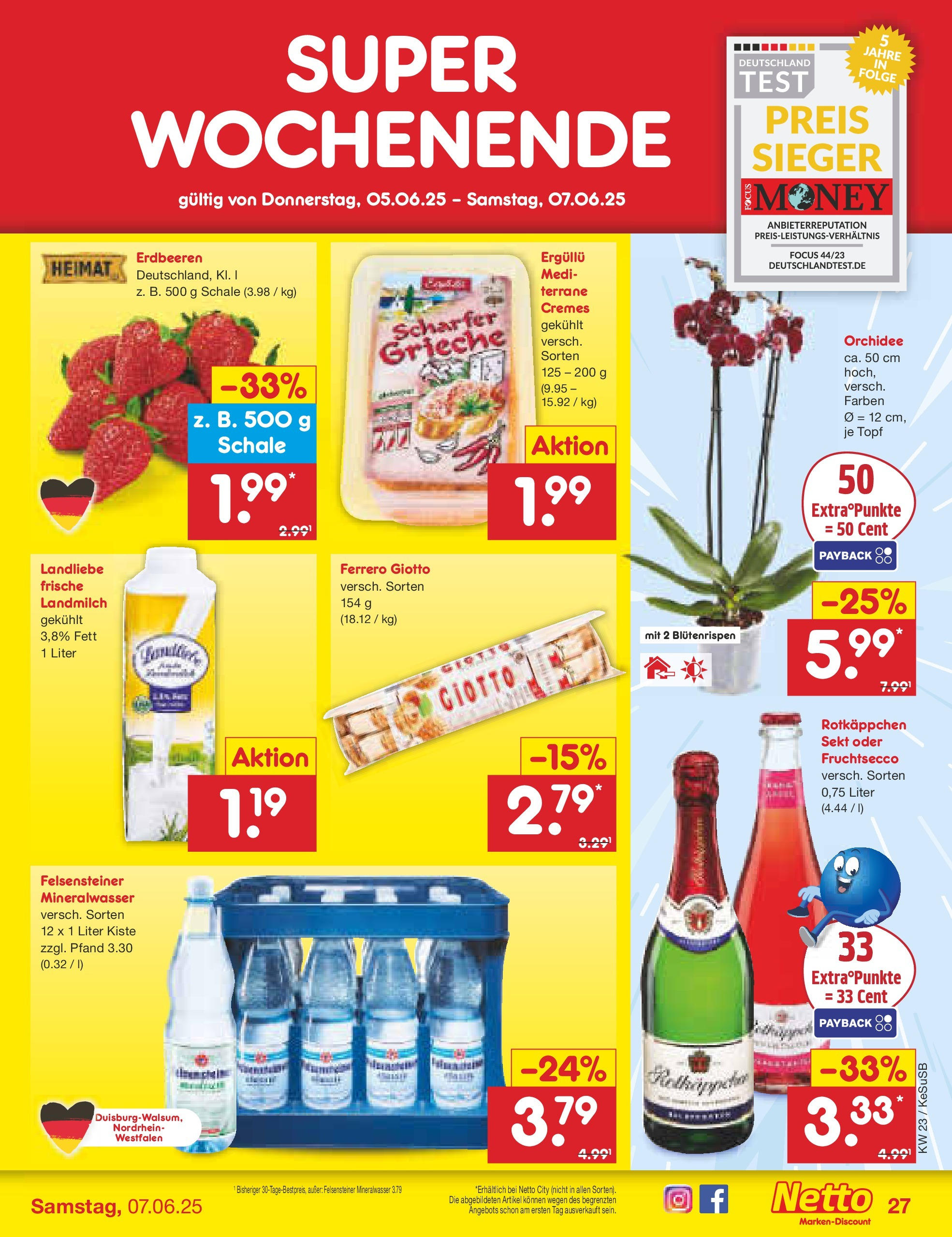 Netto Marken-Discount prospekt Kruft	 (ab 01.06.2025) » Angebote | Seite: 49 | Produkte: Rotkappchen sekt, Sekt, Rotkäppchen, Erdbeeren
