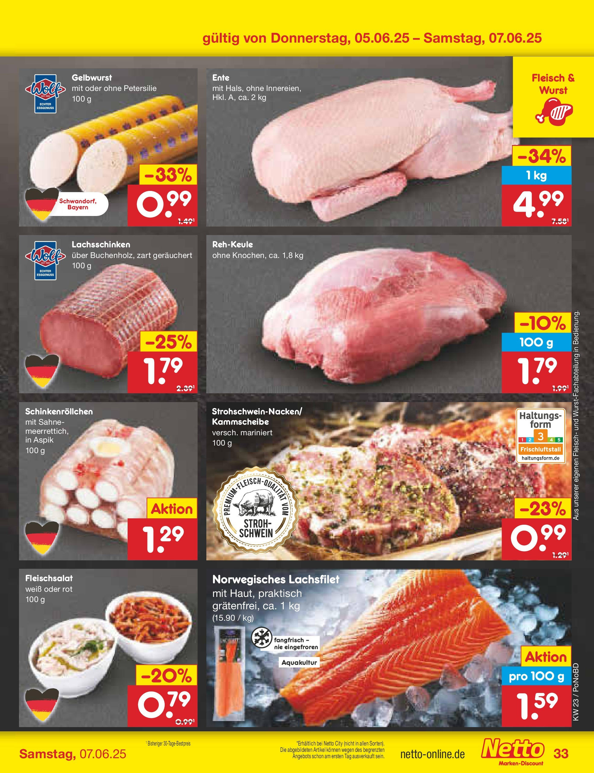 Netto Marken-Discount prospekt Selb (ab 01.06.2025) » Angebote | Seite: 55 | Produkte: Wurst, Petersilie, Fleisch, Ente