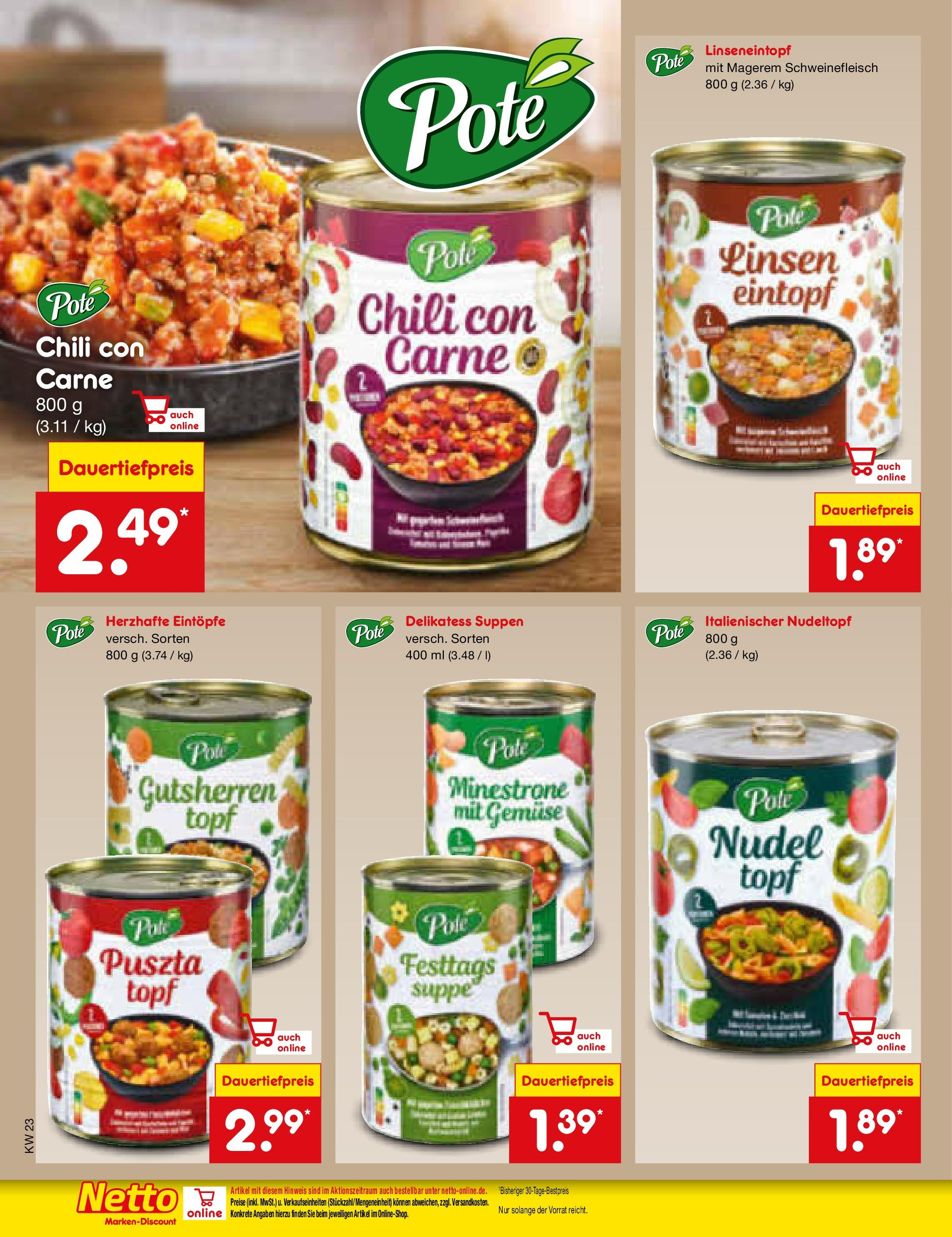 Netto Marken-Discount prospekt Berlin-Spandau (ab 01.06.2025) » Angebote | Seite: 56 | Produkte: Gemüse, Chili, Schweinefleisch