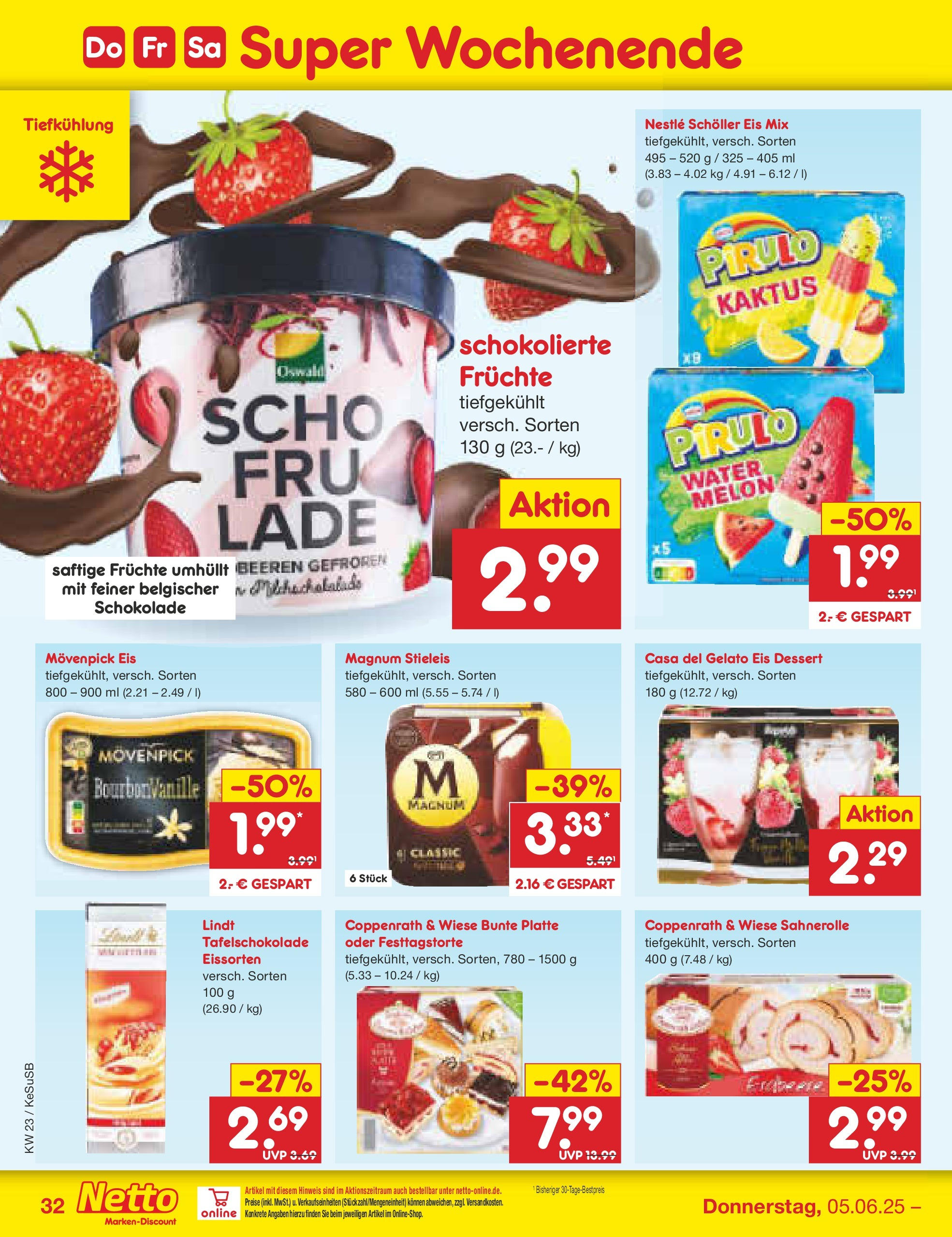 Netto Marken-Discount prospekt Kruft	 (ab 01.06.2025) » Angebote | Seite: 56 | Produkte: Schokolade, Movenpick eis, Lindt, Eis