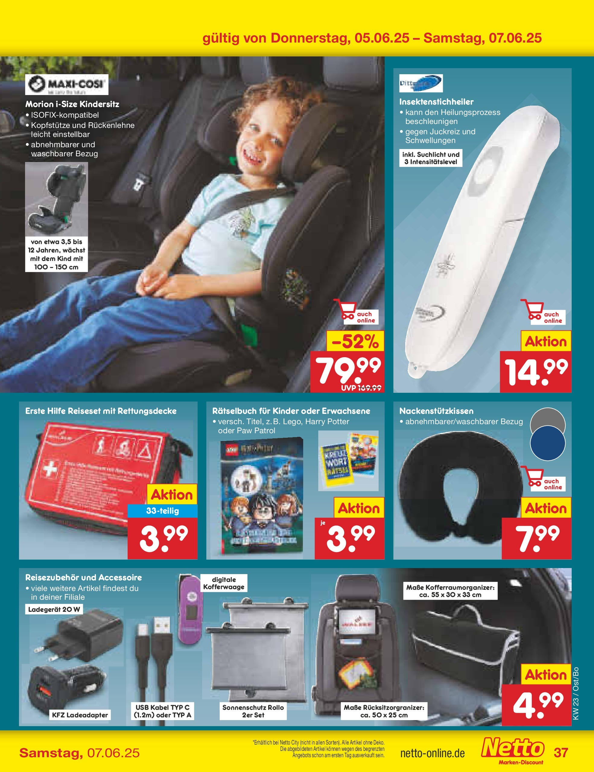 Netto Marken-Discount prospekt Berlin-Spandau (ab 01.06.2025) » Angebote | Seite: 61 | Produkte: Kabel, USB, Ladegerät