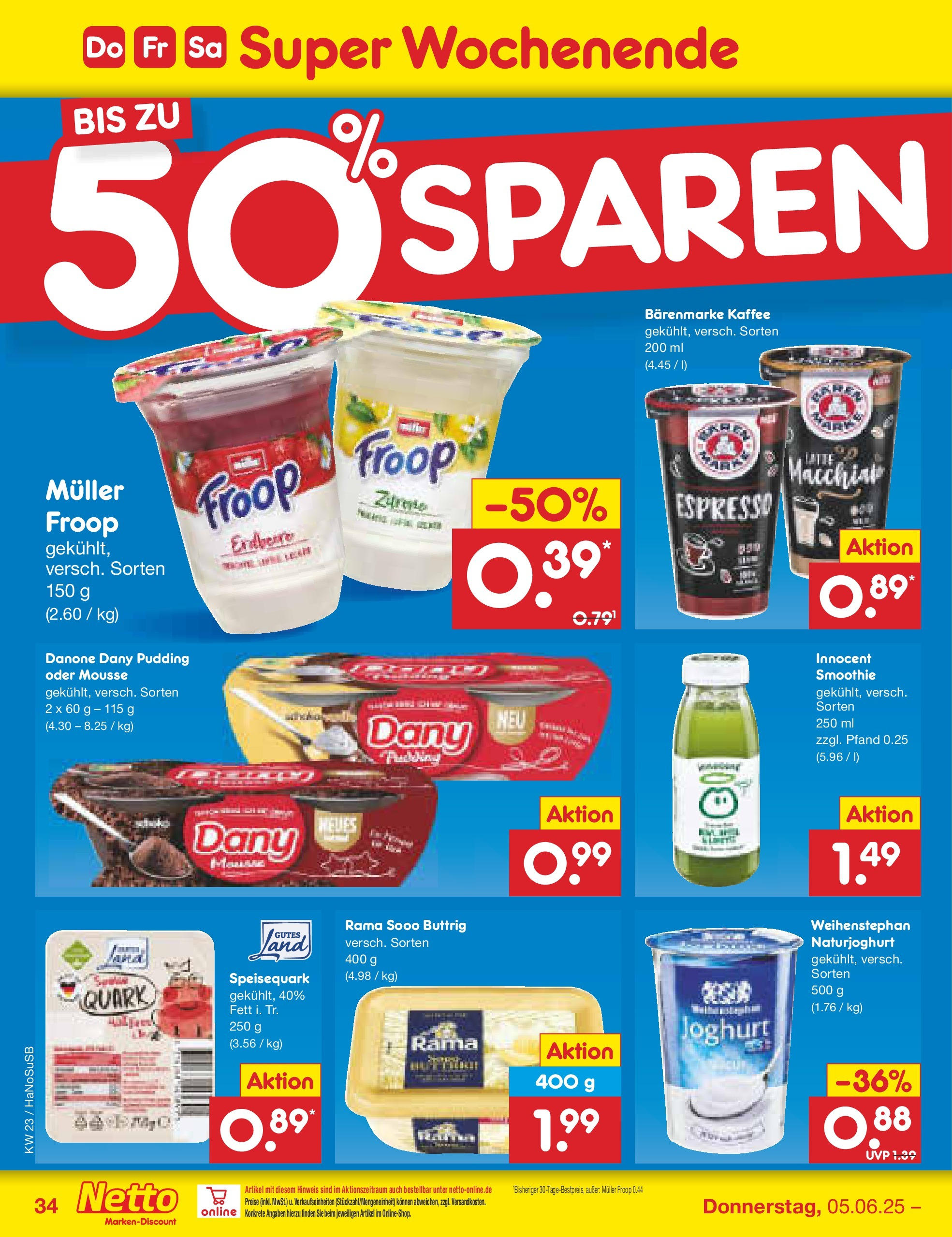 Netto Marken-Discount prospekt Schwerte-Geisecke (ab 01.06.2025) » Angebote | Seite: 58 | Produkte: Rama, Quark, Joghurt, Pudding