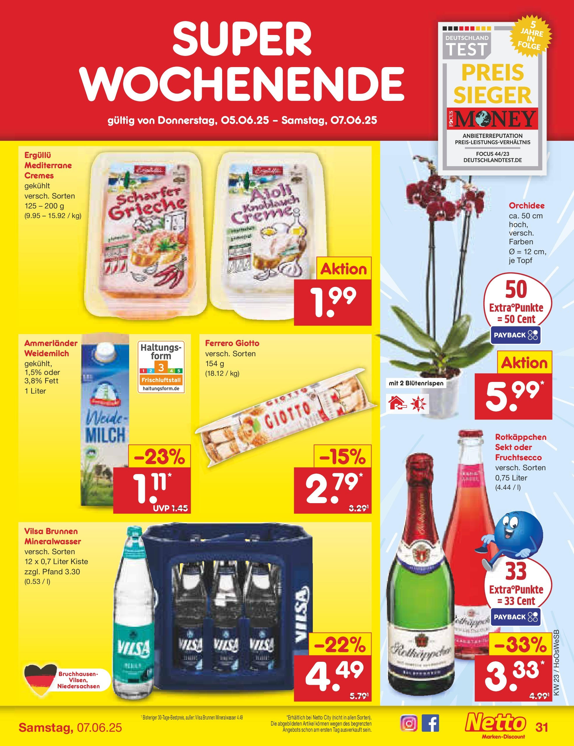 Netto Marken-Discount prospekt Hannover (ab 01.06.2025) » Angebote | Seite: 53 | Produkte: Rotkappchen sekt, Milch, Orchidee, Sekt