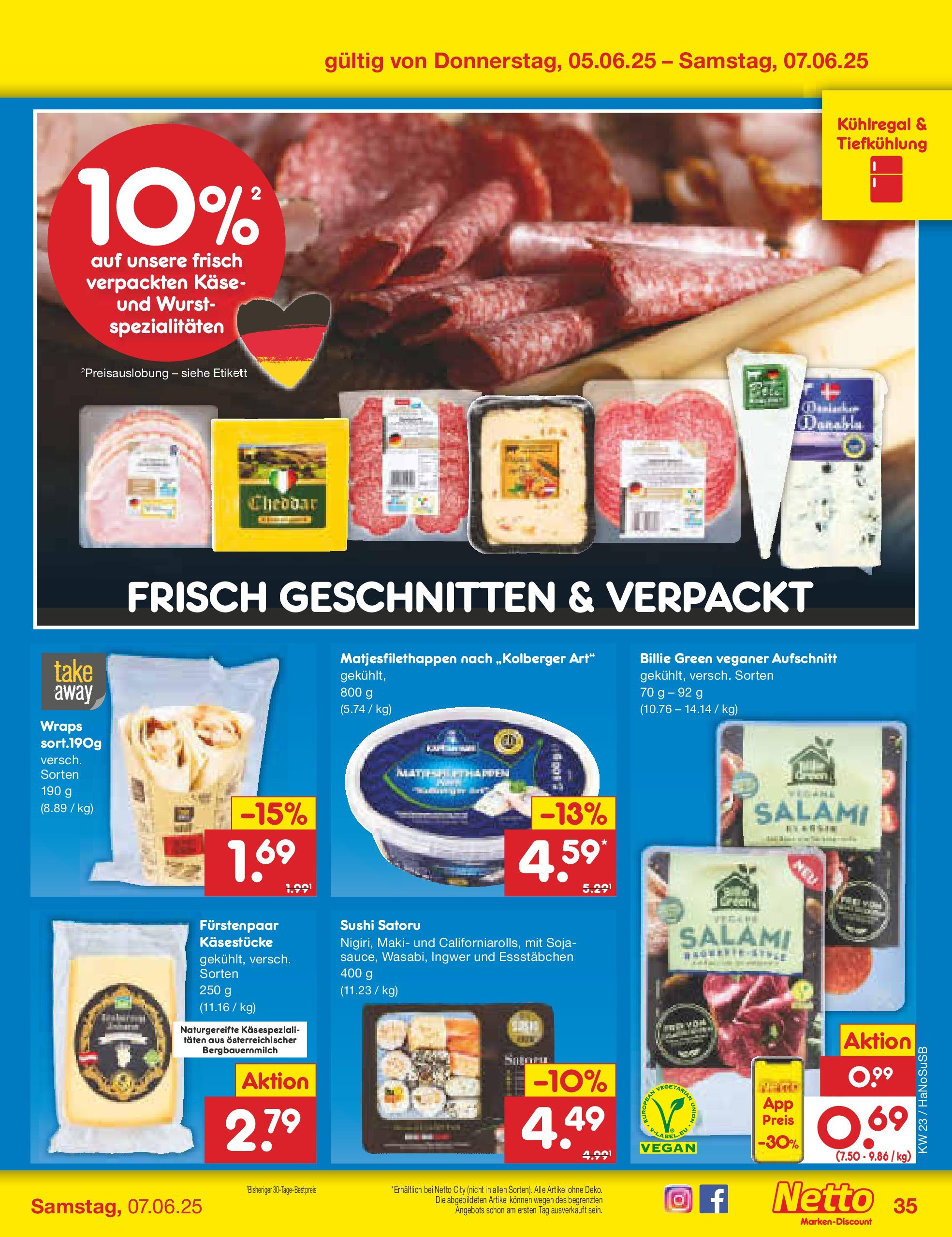 Netto Marken-Discount prospekt Schwerte-Geisecke (ab 01.06.2025) » Angebote | Seite: 59 | Produkte: Käse, Wurst, Salami