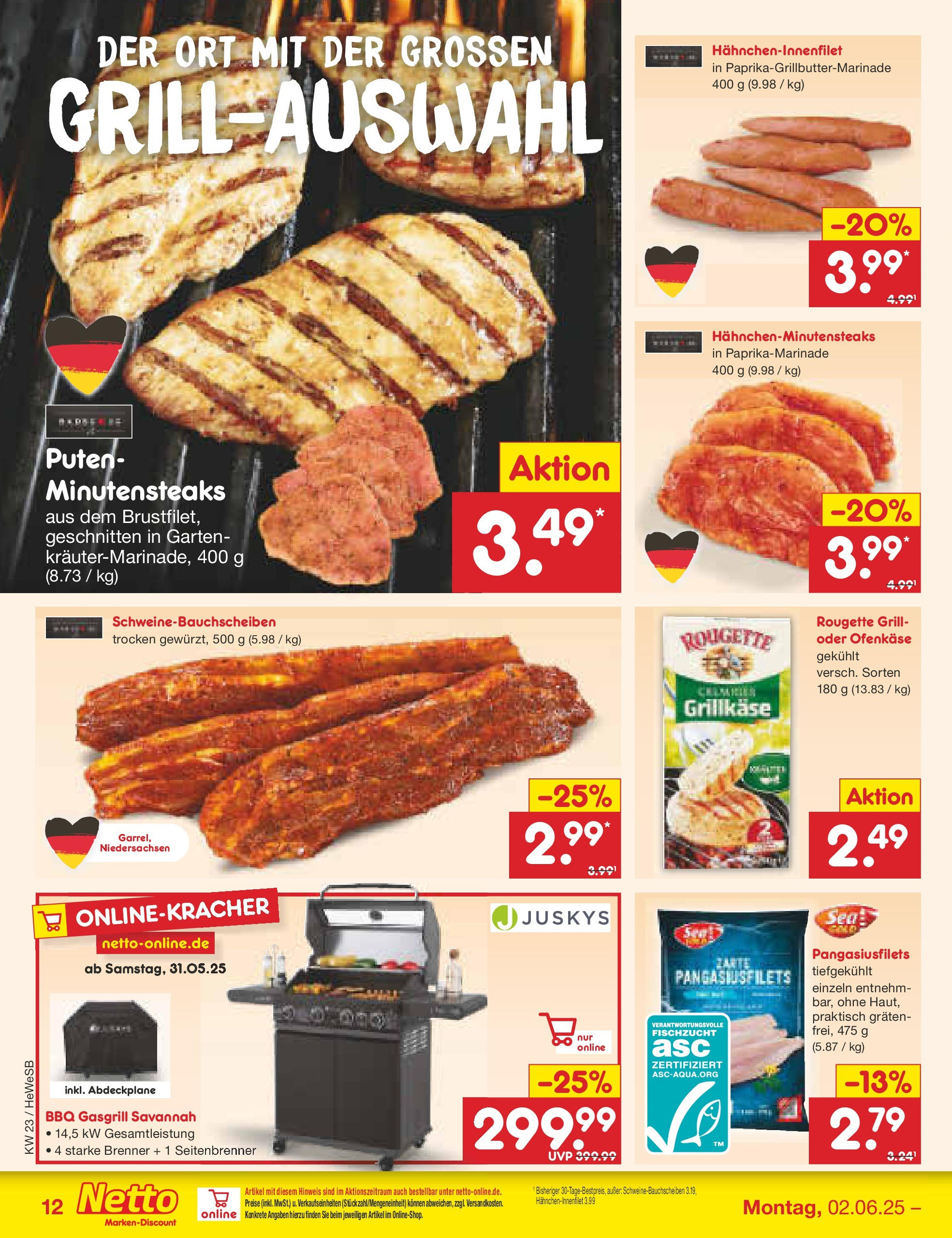 Netto Marken-Discount prospekt Brietlingen (ab 01.06.2025) » Angebote | Seite: 14 | Produkte: Grill