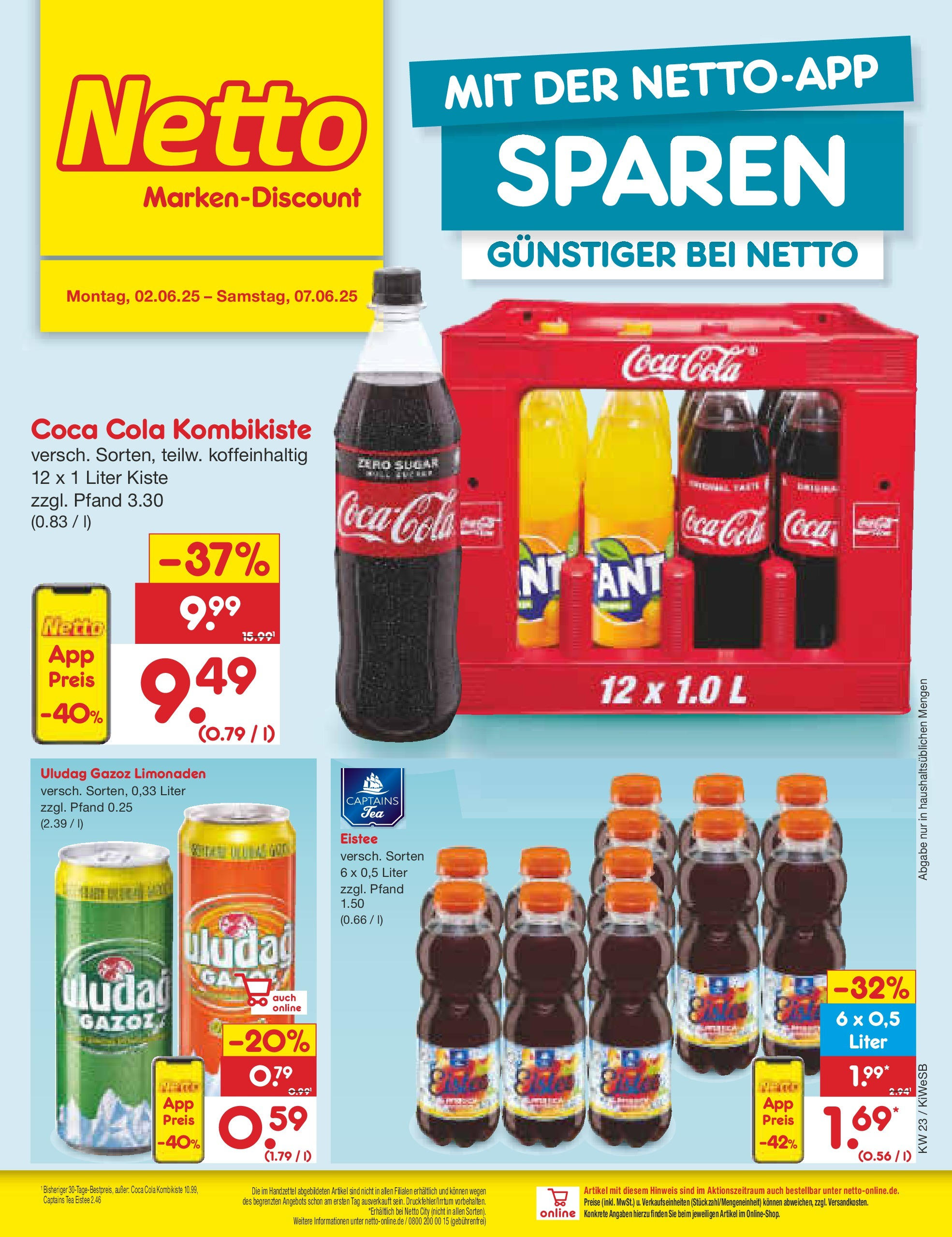 Netto Marken-Discount prospekt Bad Friedrichshall (ab 01.06.2025) » Angebote | Seite: 36 | Produkte: Coca cola, Cola