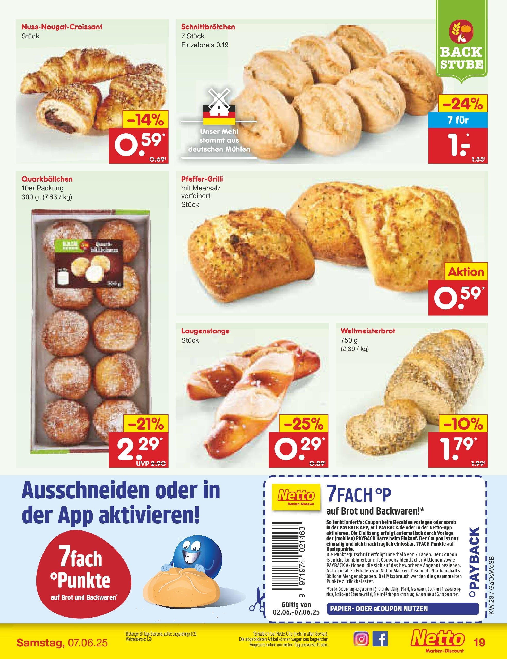 Netto Marken-Discount prospekt Moormerland (ab 01.06.2025) » Angebote | Seite: 29 | Produkte: Mehl, Brot