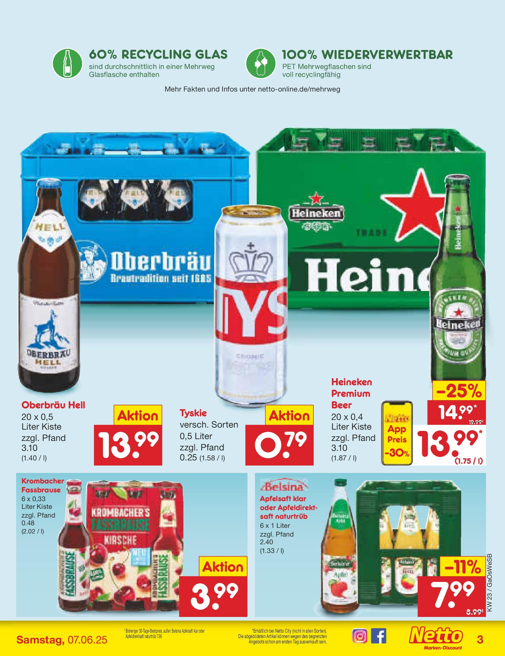 Netto Marken-Discount prospekt Moormerland (ab 01.06.2025) » Angebote | Seite: 39 | Produkte: Apfelsaft, Apple, Saft, Fassbrause