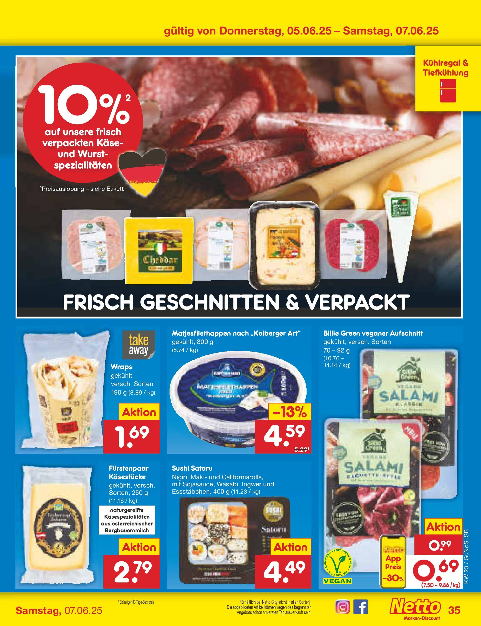 Netto Marken-Discount prospekt Rodewisch (ab 01.06.2025) » Angebote | Seite: 59 | Produkte: Käse, Baguette, Wurst, Salami