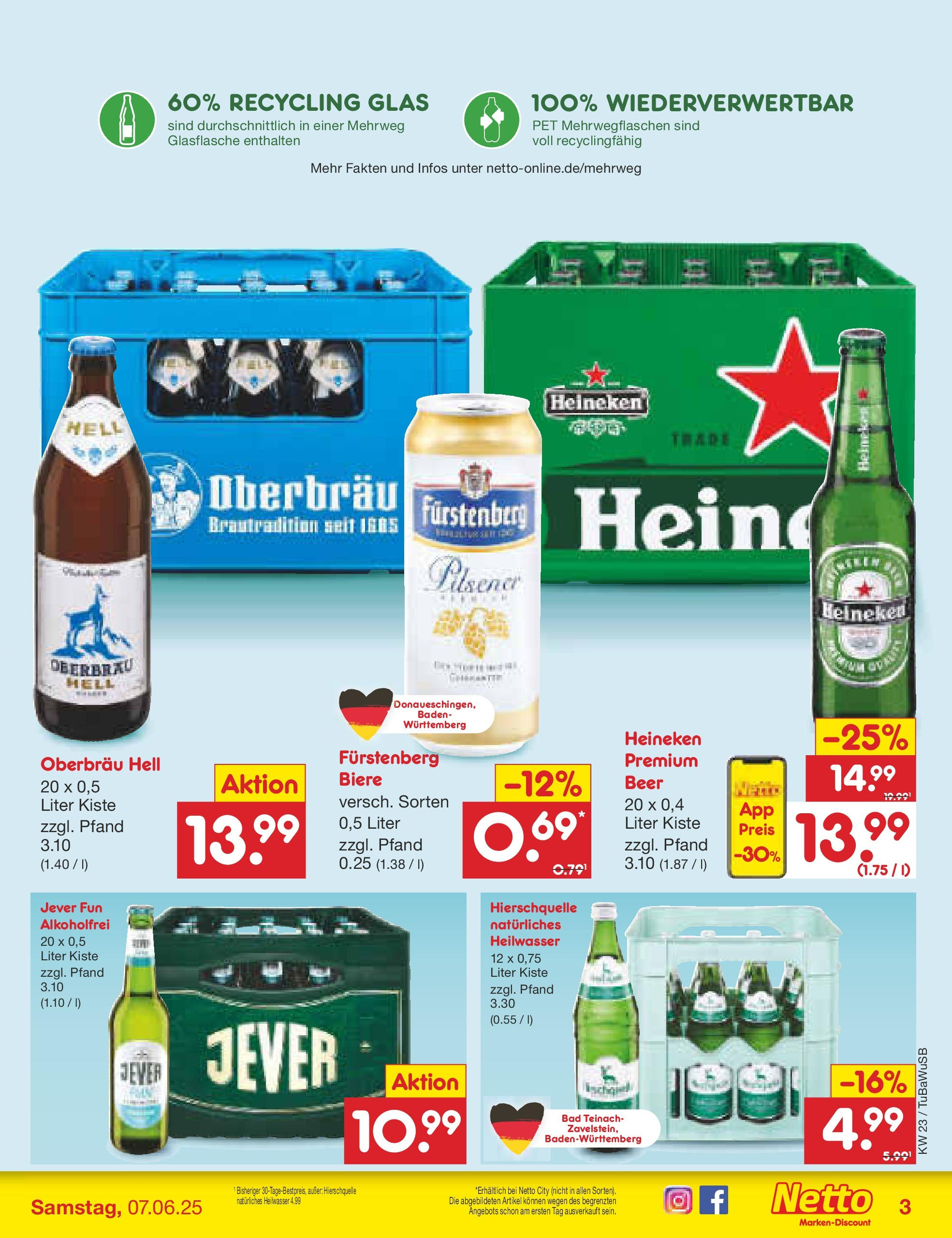 Netto Marken-Discount prospekt Lahr-Langenwinkel (ab 01.06.2025) » Angebote | Seite: 39 | Produkte: Bad, Heineken, Jever
