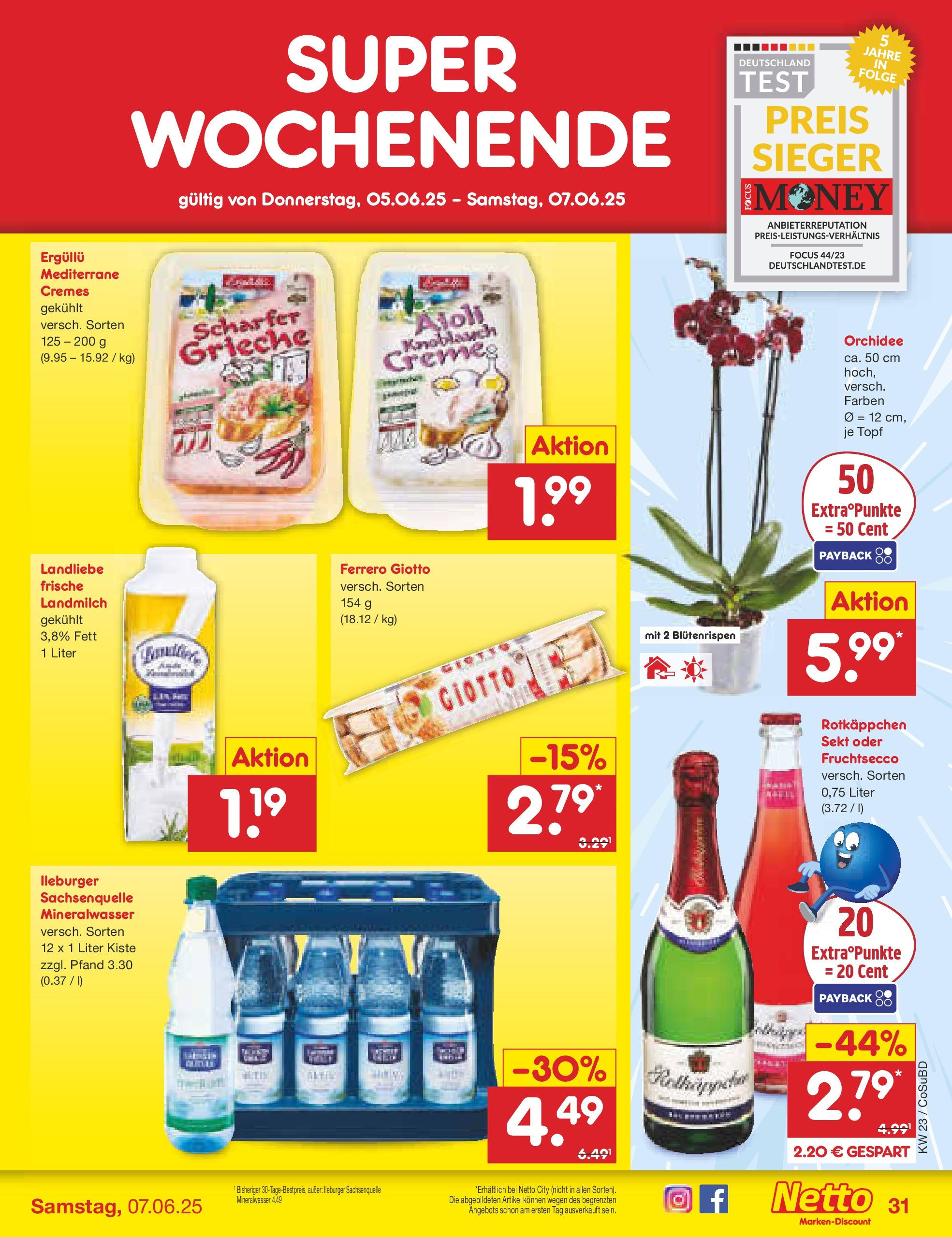 Netto Marken-Discount prospekt Delitzsch (ab 01.06.2025) » Angebote | Seite: 53 | Produkte: Orchidee, Sekt, Knoblauch, Rotkäppchen
