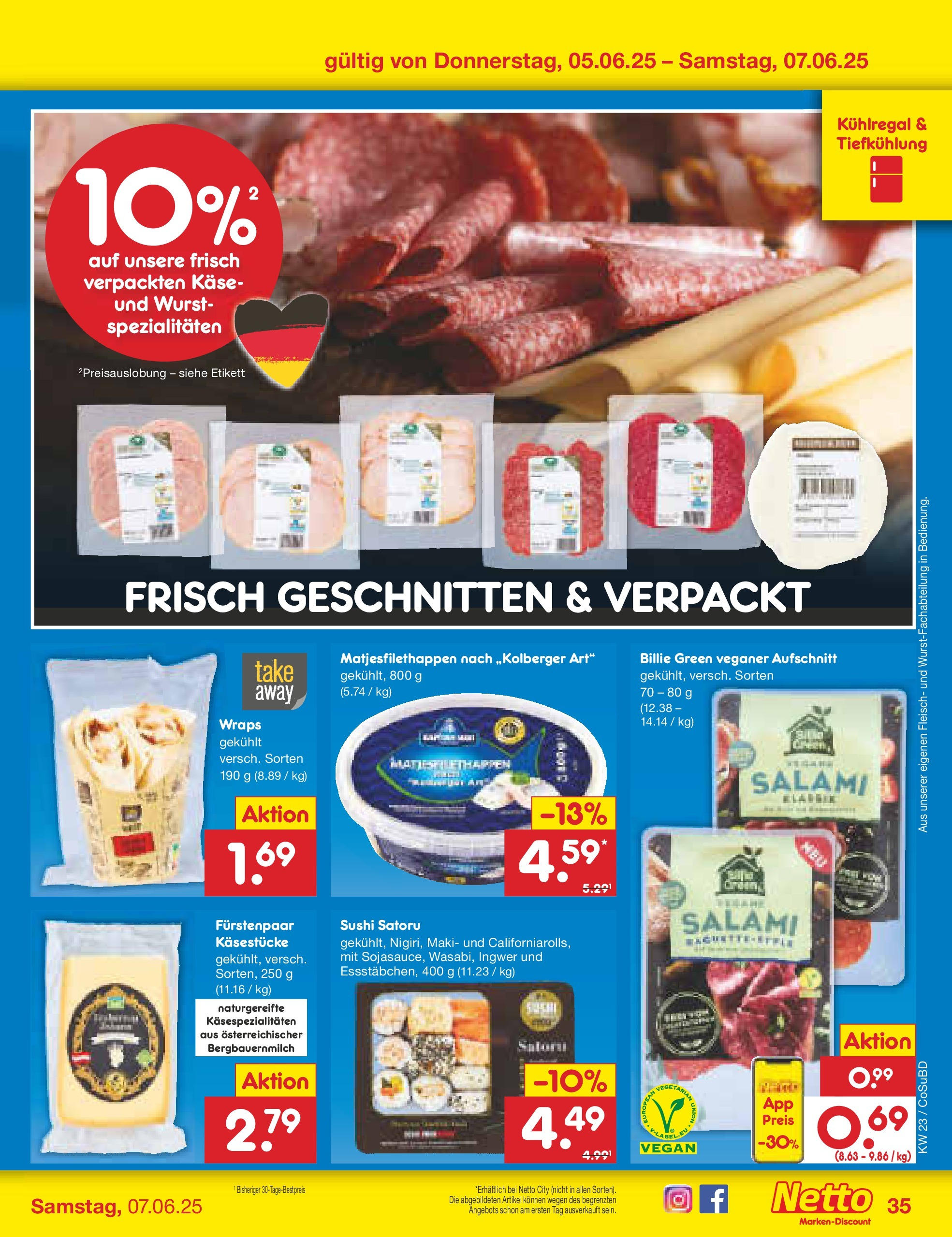 Netto Marken-Discount prospekt Delitzsch (ab 01.06.2025) » Angebote | Seite: 59 | Produkte: Käse, Wurst, Salami, Fleisch