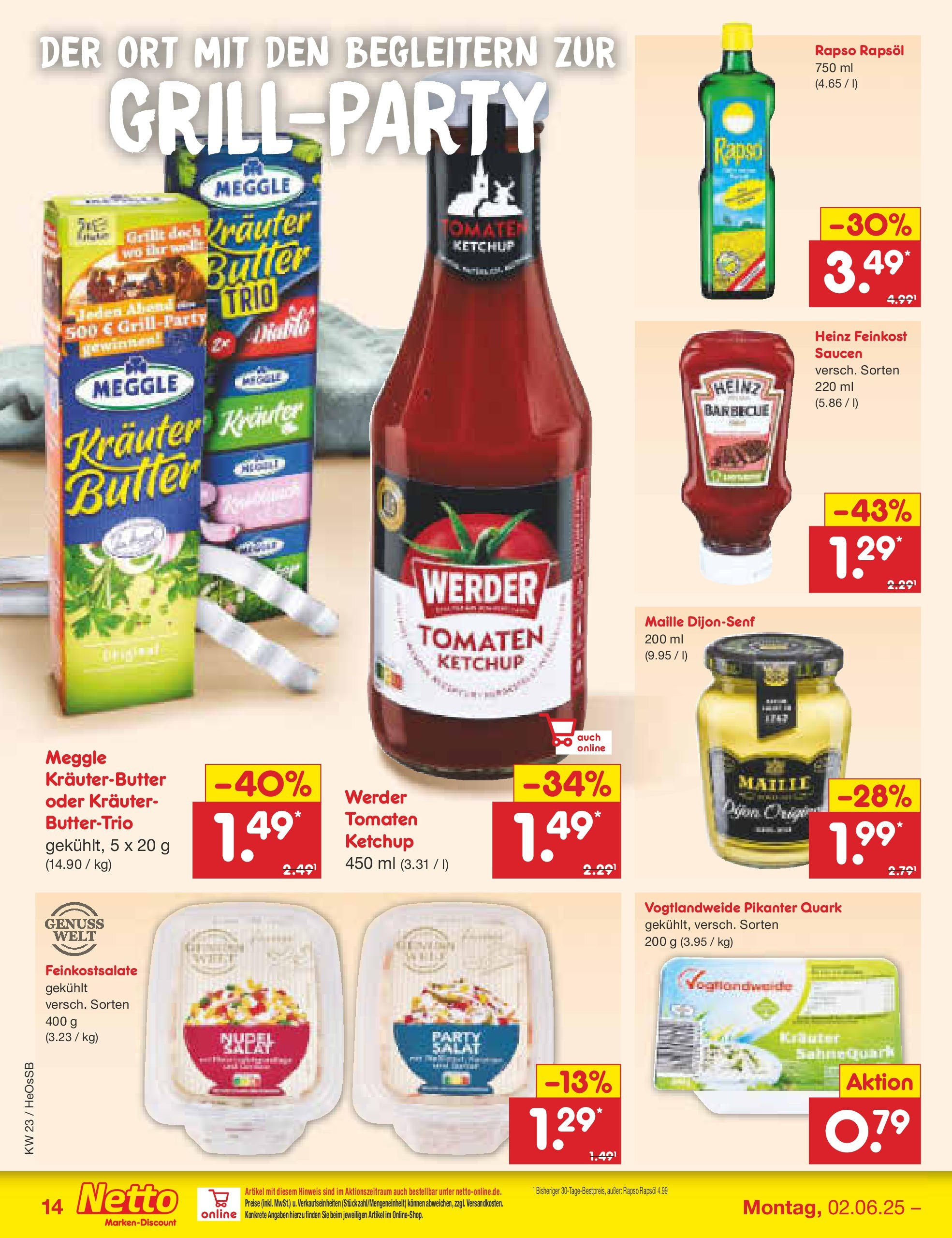 Netto Marken-Discount prospekt Kröpelin (ab 01.06.2025) » Angebote | Seite: 18 | Produkte: Quark, Butter, Tomaten, Rapso rapsol