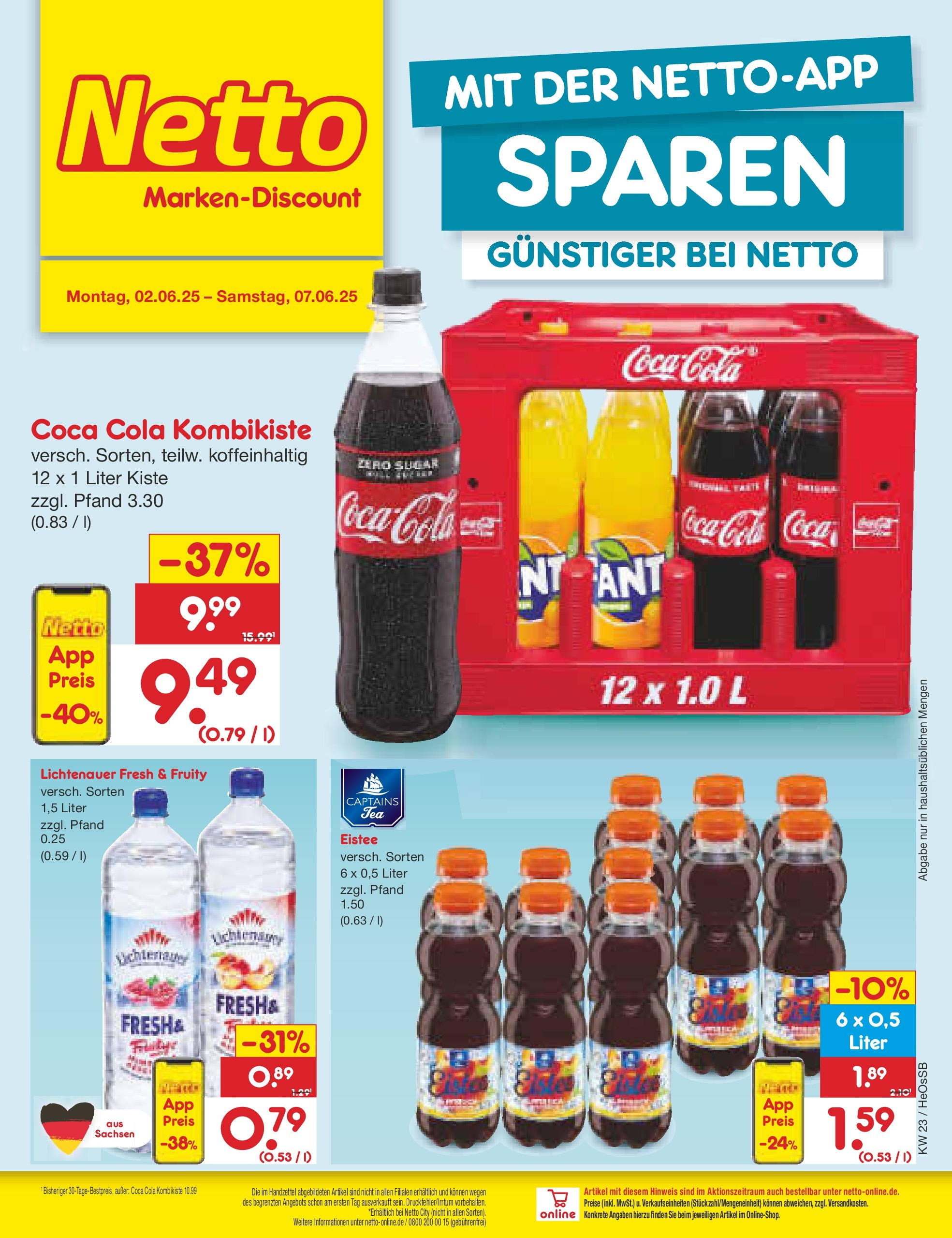 Netto Marken-Discount prospekt Kröpelin (ab 01.06.2025) » Angebote | Seite: 36 | Produkte: Coca cola, Cola
