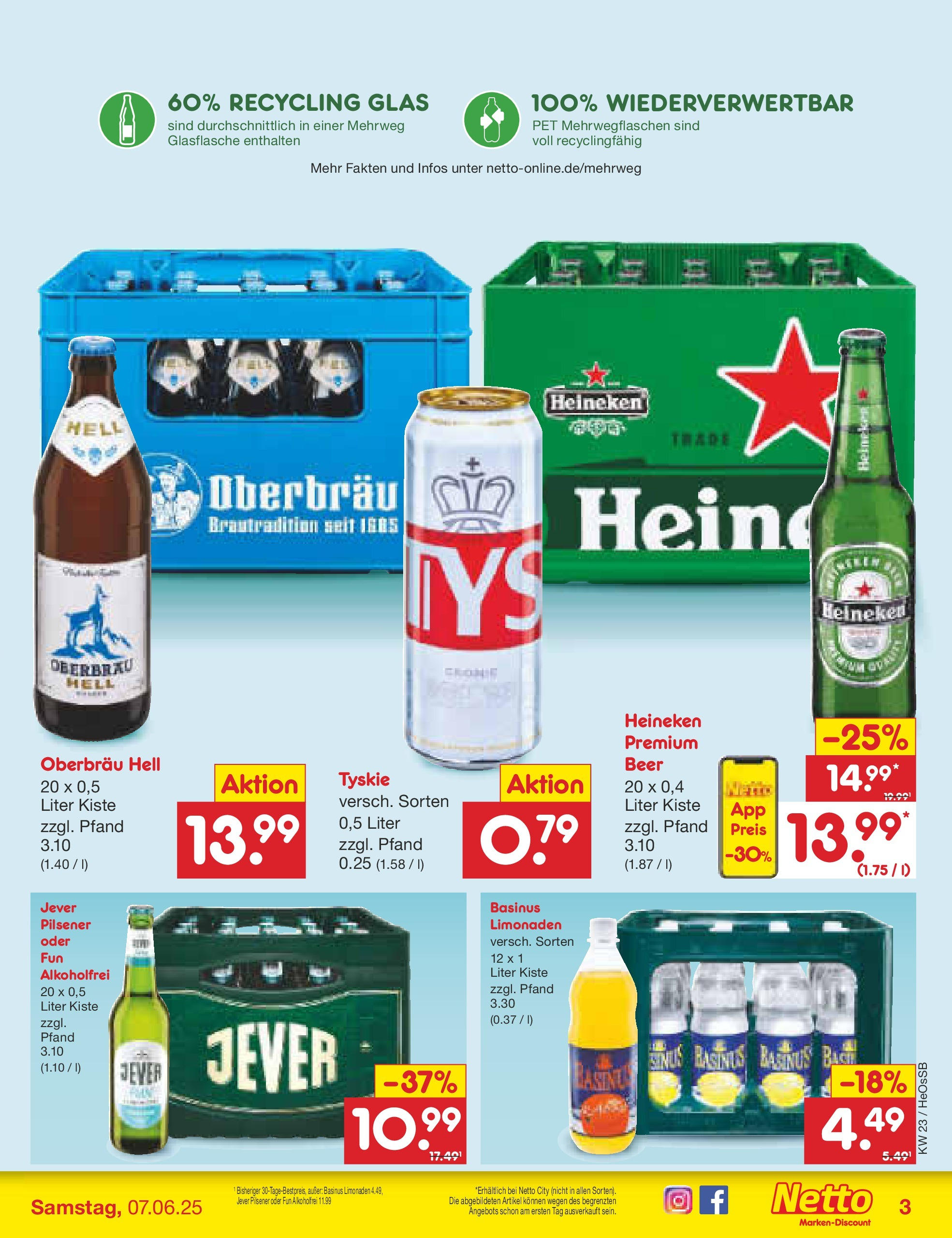 Netto Marken-Discount prospekt Kröpelin (ab 01.06.2025) » Angebote | Seite: 39 | Produkte: Tyskie, Heineken, Jever