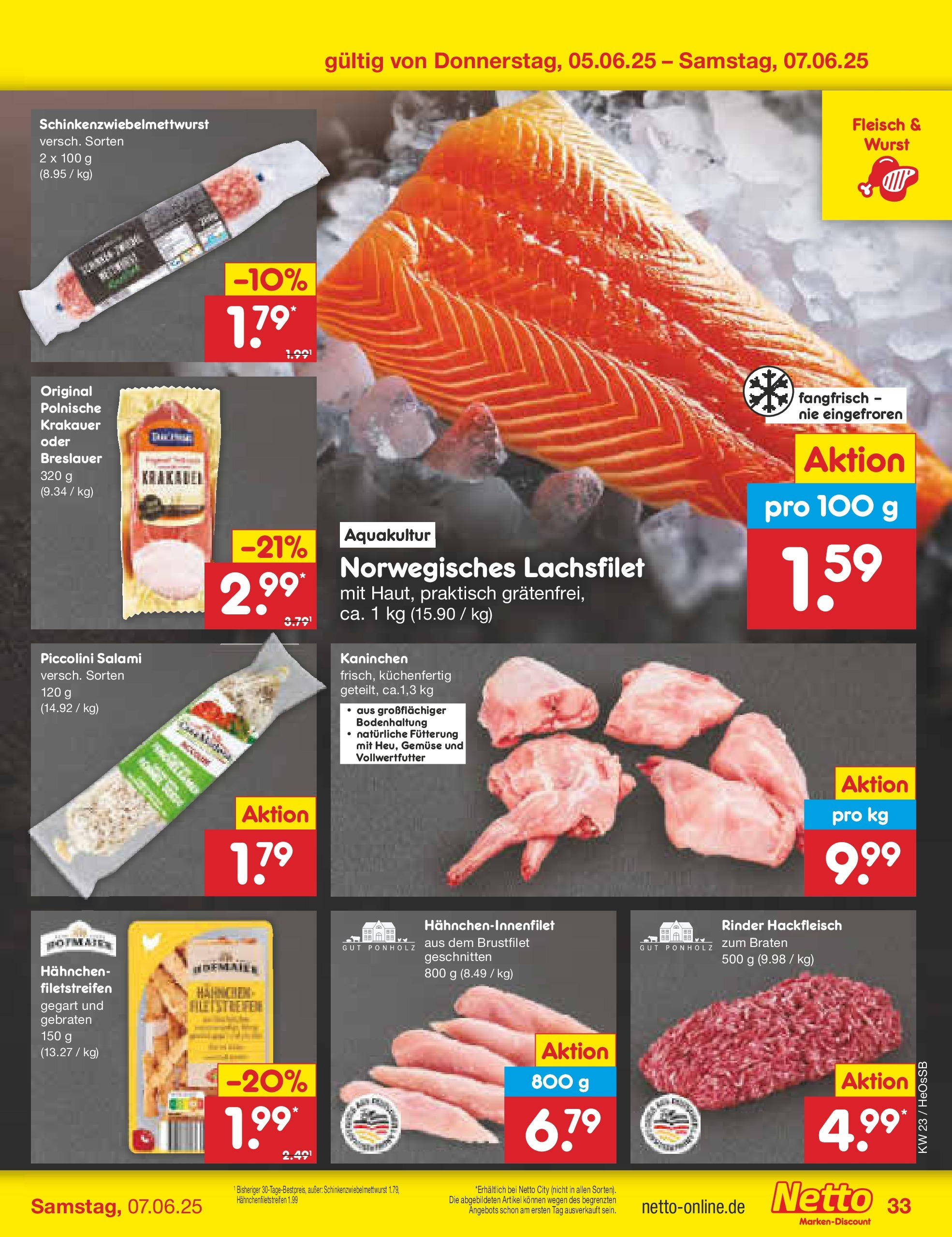 Netto Marken-Discount prospekt Kröpelin (ab 01.06.2025) » Angebote | Seite: 55 | Produkte: Hahnchen, Gemüse, Wurst, Hackfleisch