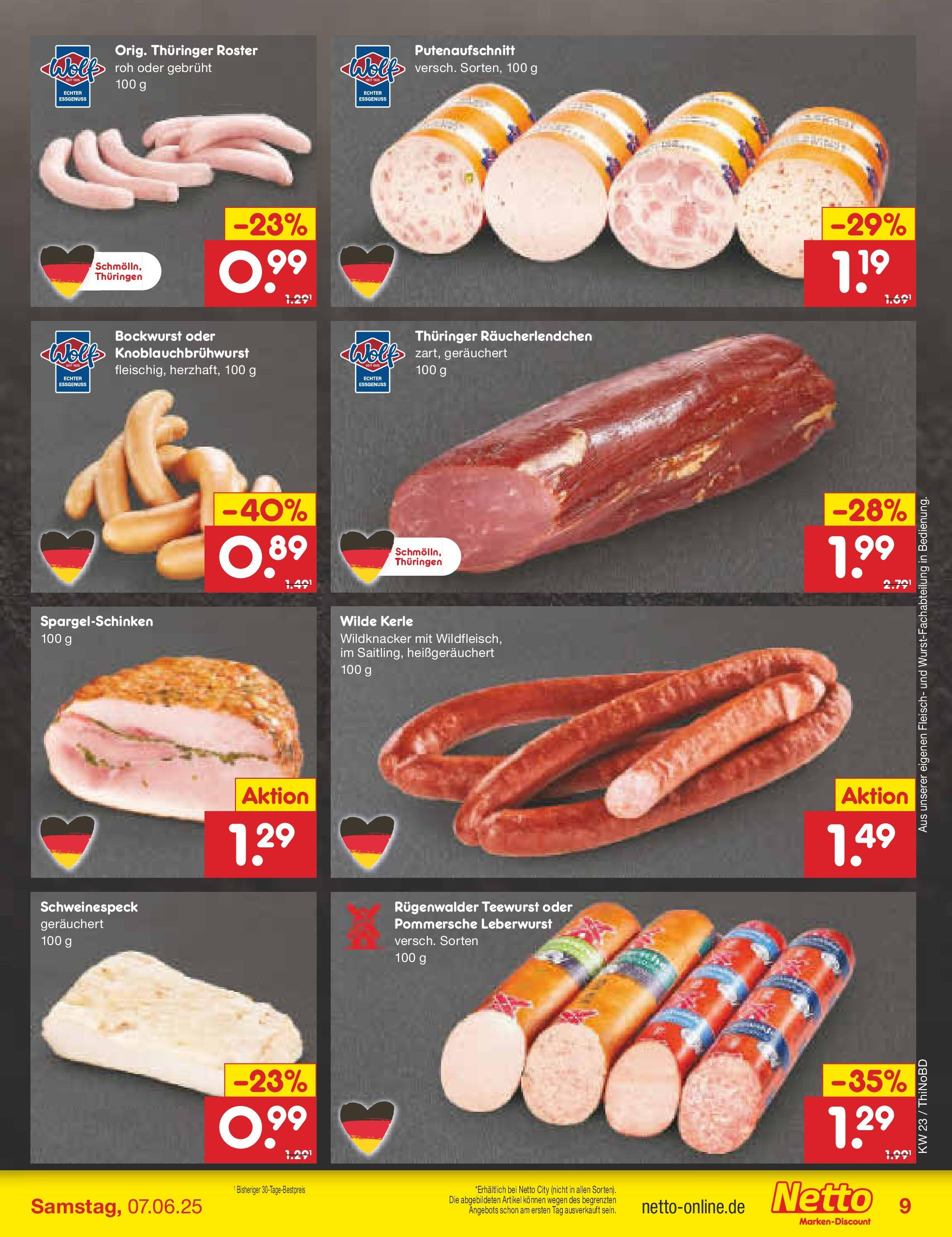 Netto Marken-Discount prospekt Herzberg (ab 01.06.2025) » Angebote | Seite: 11 | Produkte: Bockwurst, Fleisch