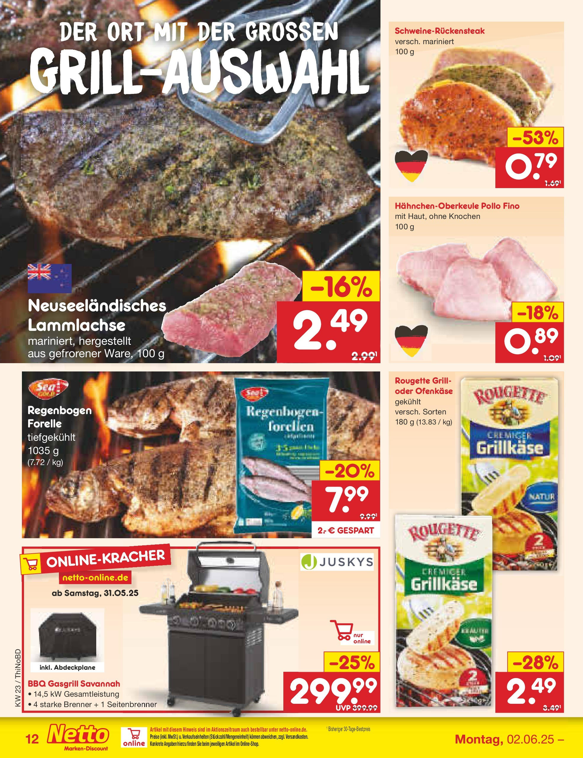 Netto Marken-Discount prospekt Herzberg (ab 01.06.2025) » Angebote | Seite: 14 | Produkte: Grill, Steak