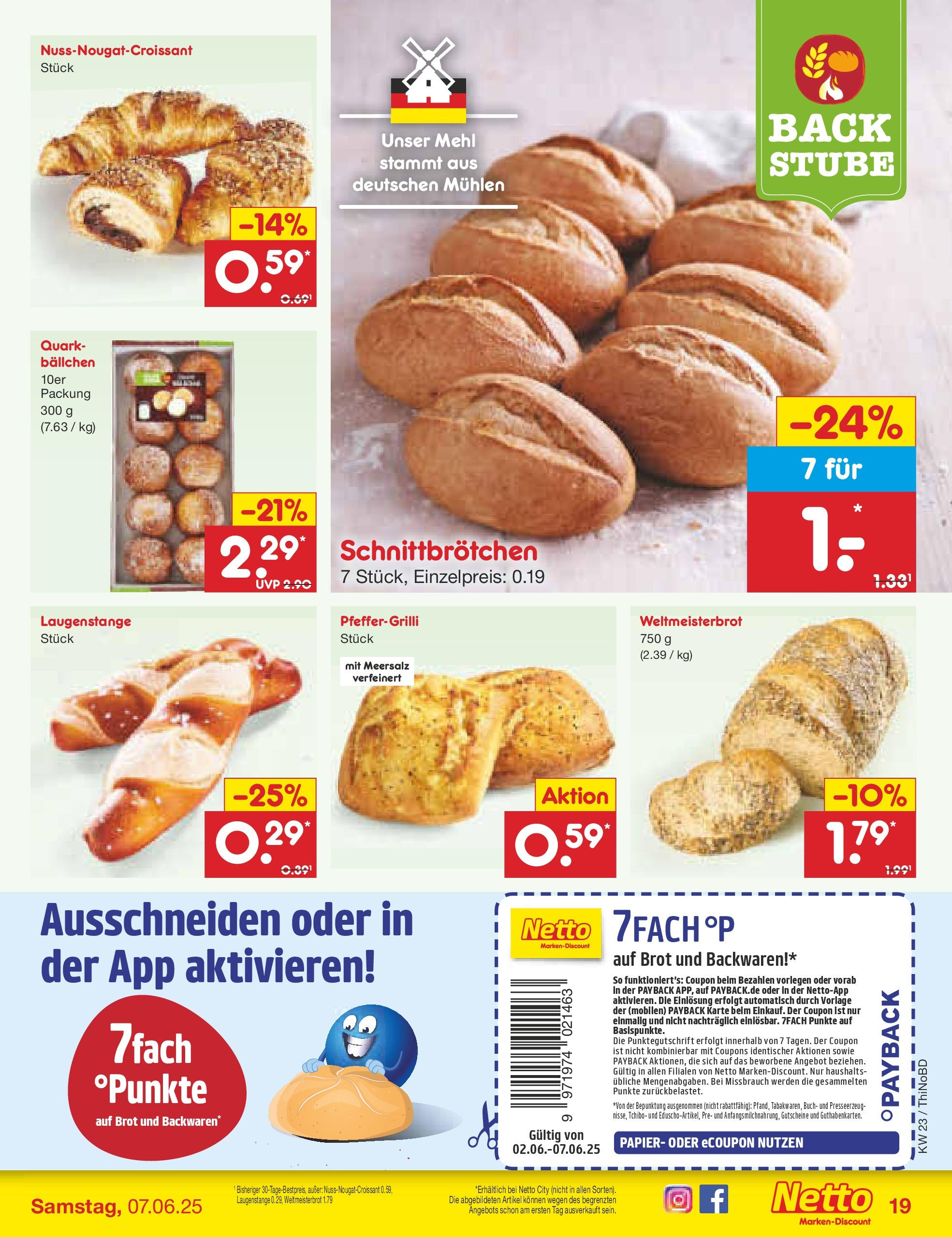 Netto Marken-Discount prospekt Herzberg (ab 01.06.2025) » Angebote | Seite: 29 | Produkte: Mehl, Quark, Brot