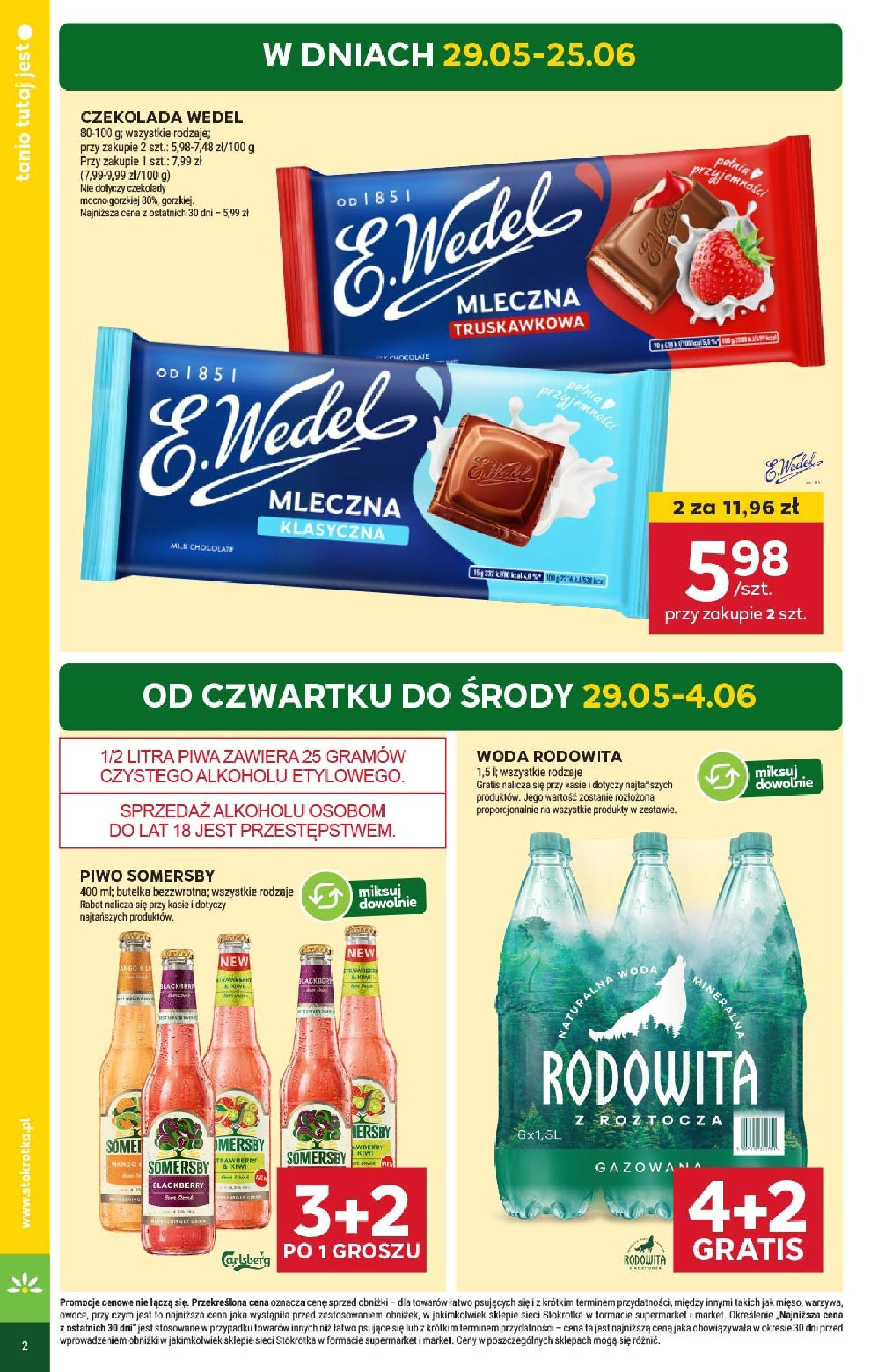 Stokrotka Gazetka 29.05.2025 - Promocje online | Strona: 2 | Produkty: Czekolady, Stokrotka, Czekolada, Warzywa