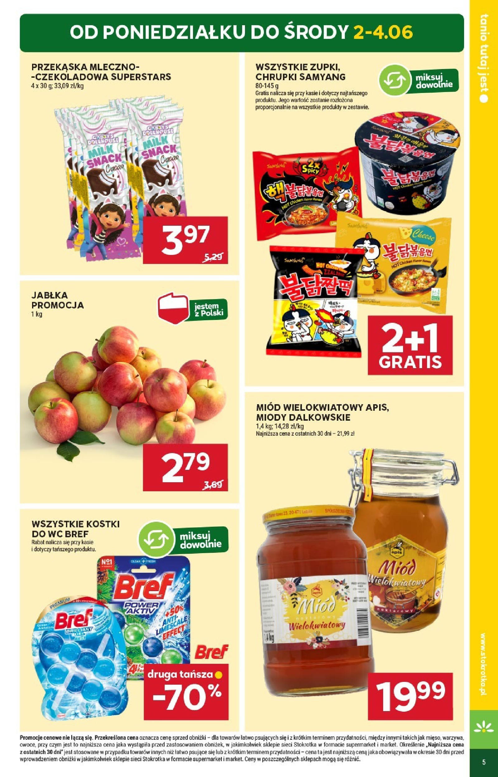 Stokrotka Gazetka 29.05.2025 - Promocje online | Strona: 5 | Produkty: Kostki do wc, Czekoladowa, Stokrotka, Cleaner